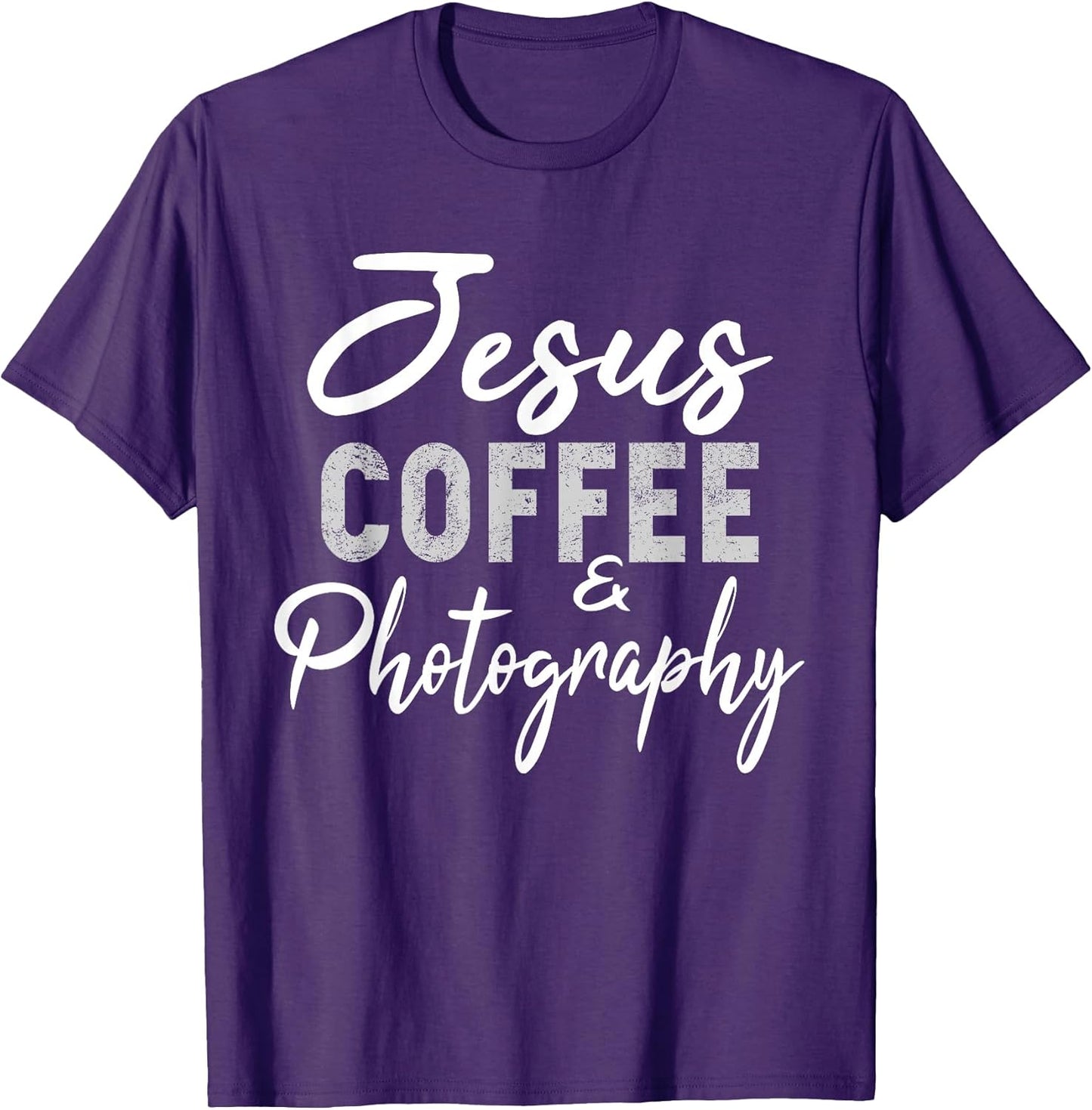 Jesus Christian Camera Coffee Lovers - Adult & Kids T-Shirts, Sweatshirts & Hoodies apparel design preview 1