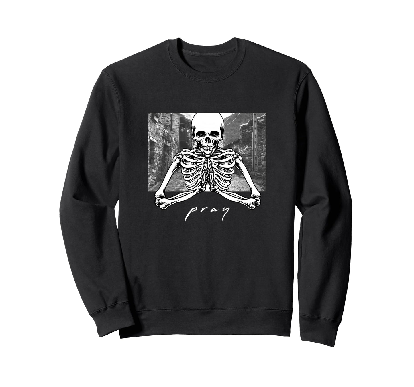 Pray Aesthetic Edgy Streetwear Sweatshirt - Graphic Print Men Women - T-Shirt, Sweatshirt, Hoodie