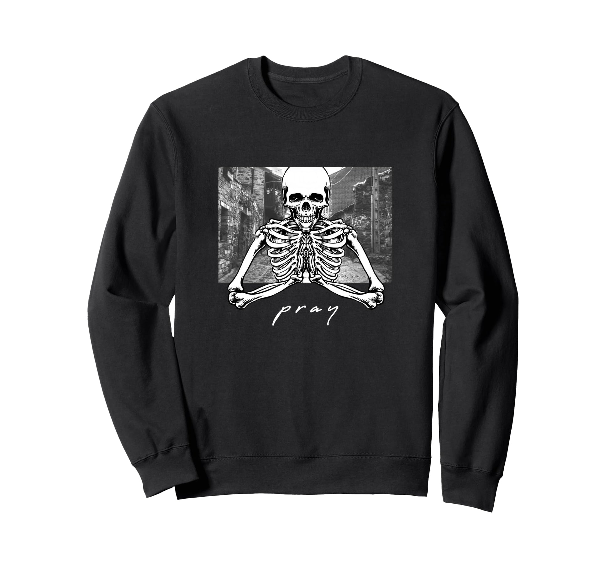 Pray Aesthetic Edgy Streetwear Sweatshirt - Graphic Print Men Women - T-Shirt, Sweatshirt, Hoodie