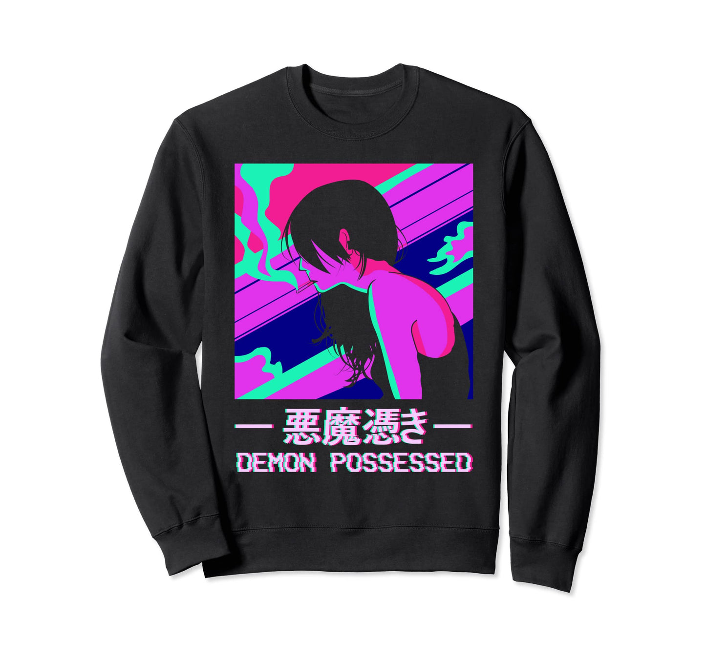 Demon Possessed Japanese Anime Sweatshirt - Fun Novelty Design Unisex - T-Shirt, Sweatshirt, Hoodie