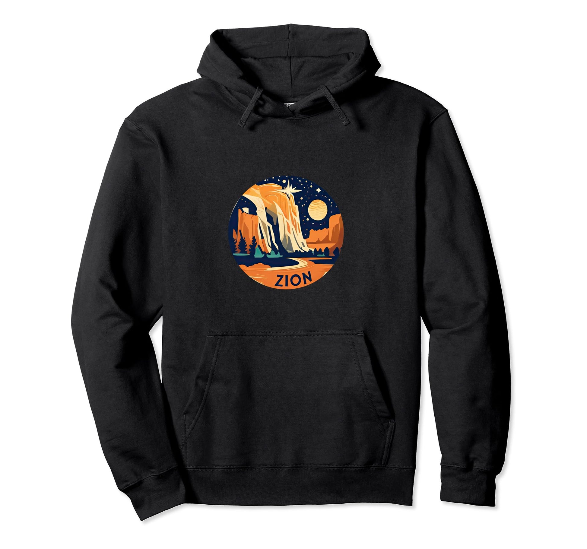 Zion National Park Climbing Hiking Hoodie - Custom Art Print for Adults - T-Shirt, Sweatshirt, Hoodie