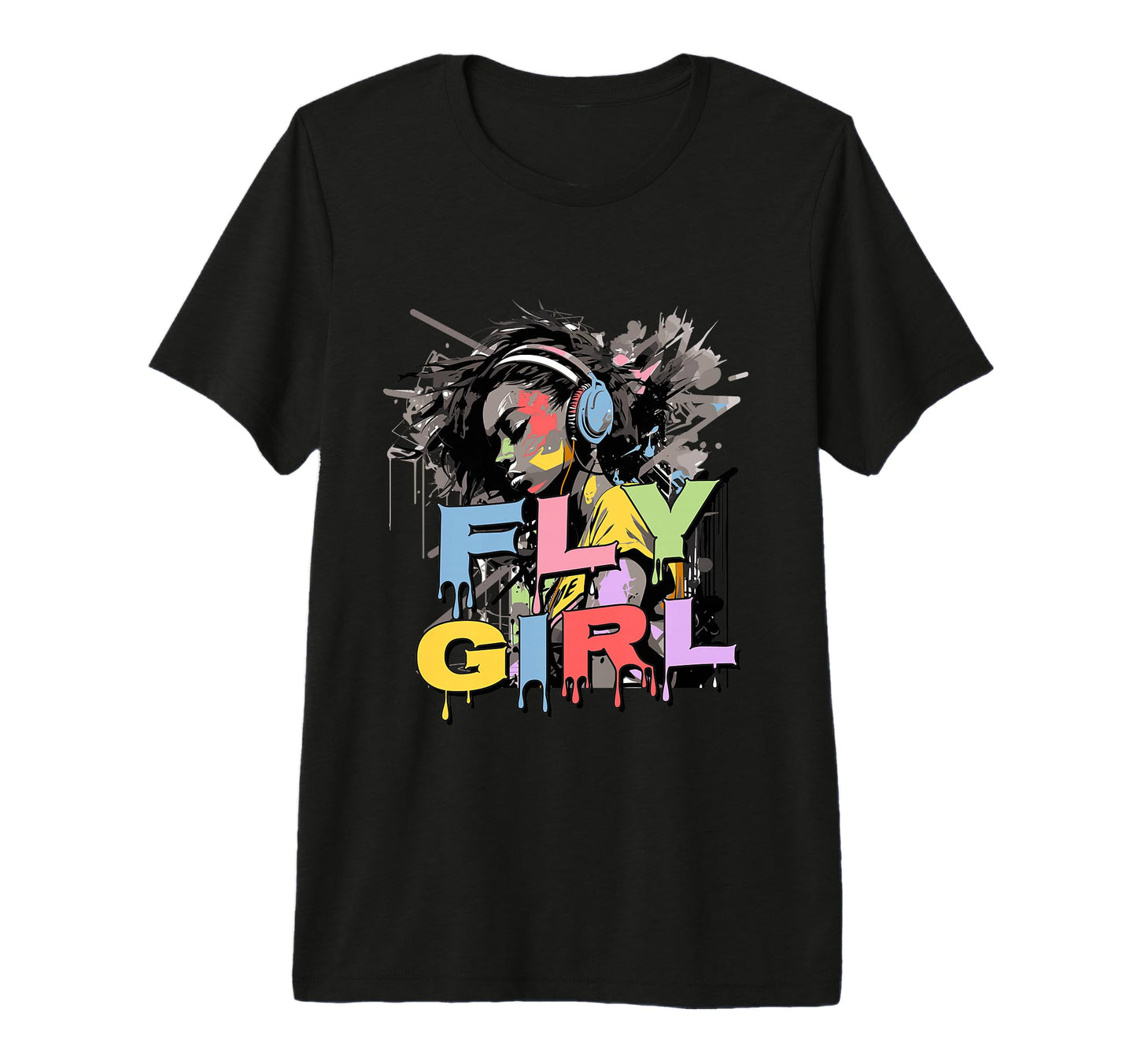 Fly 80S Hip Hop Old School B Tri Blend T-Shirt - Custom Art Print Unisex - T-Shirt, Sweatshirt, Hoodie