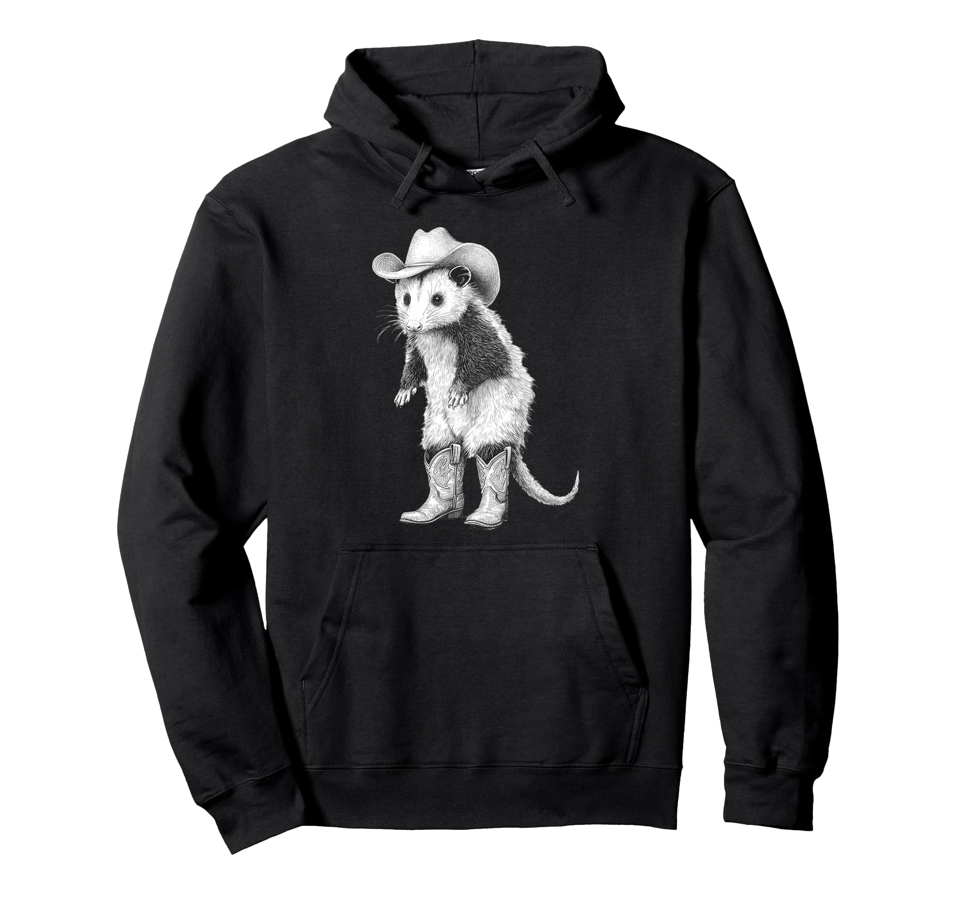 Opossum Cowboy Rodeo Cowgirl Western Hoodie - Trendy Graphic Unisex - T-Shirt, Sweatshirt, Hoodie