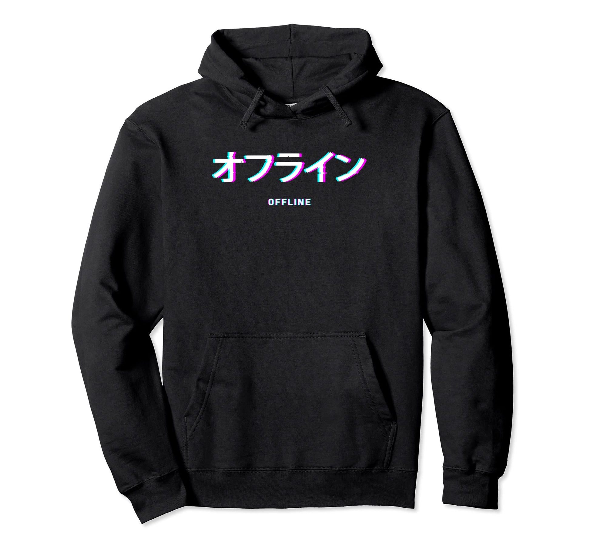 Offline Glitch Japanese Vaporwave Hoodie - Unique Graphic Men Women - T-Shirt, Sweatshirt, Hoodie