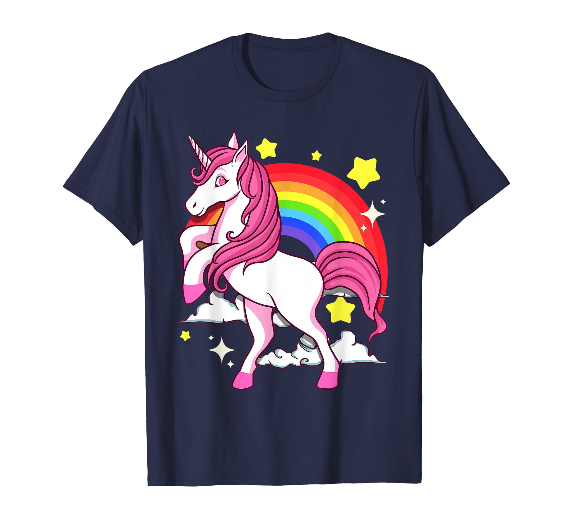 Nostalgic Rainbow And Unicorn T-Shirt - Trendy Graphic Men Women - T-Shirt, Sweatshirt, Hoodie