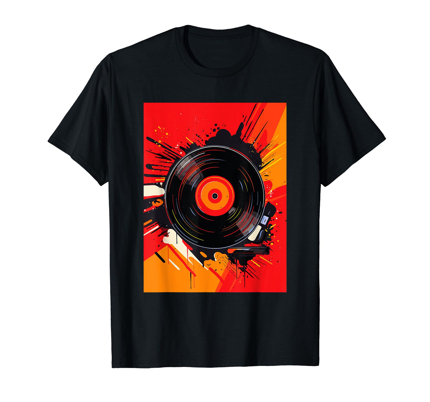 Vinyl Record Player Dj Music T-Shirt - Custom Art Print for Adults - T-Shirt, Sweatshirt, Hoodie