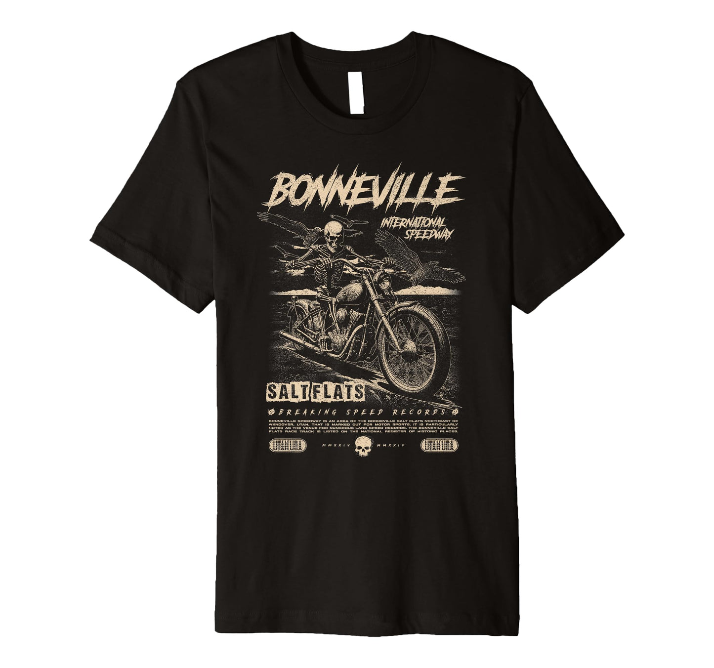 Bonneville Salt Flats Motorcycle T-Shirt - Casual Everyday Wear for Adults - T-Shirt, Sweatshirt, Hoodie