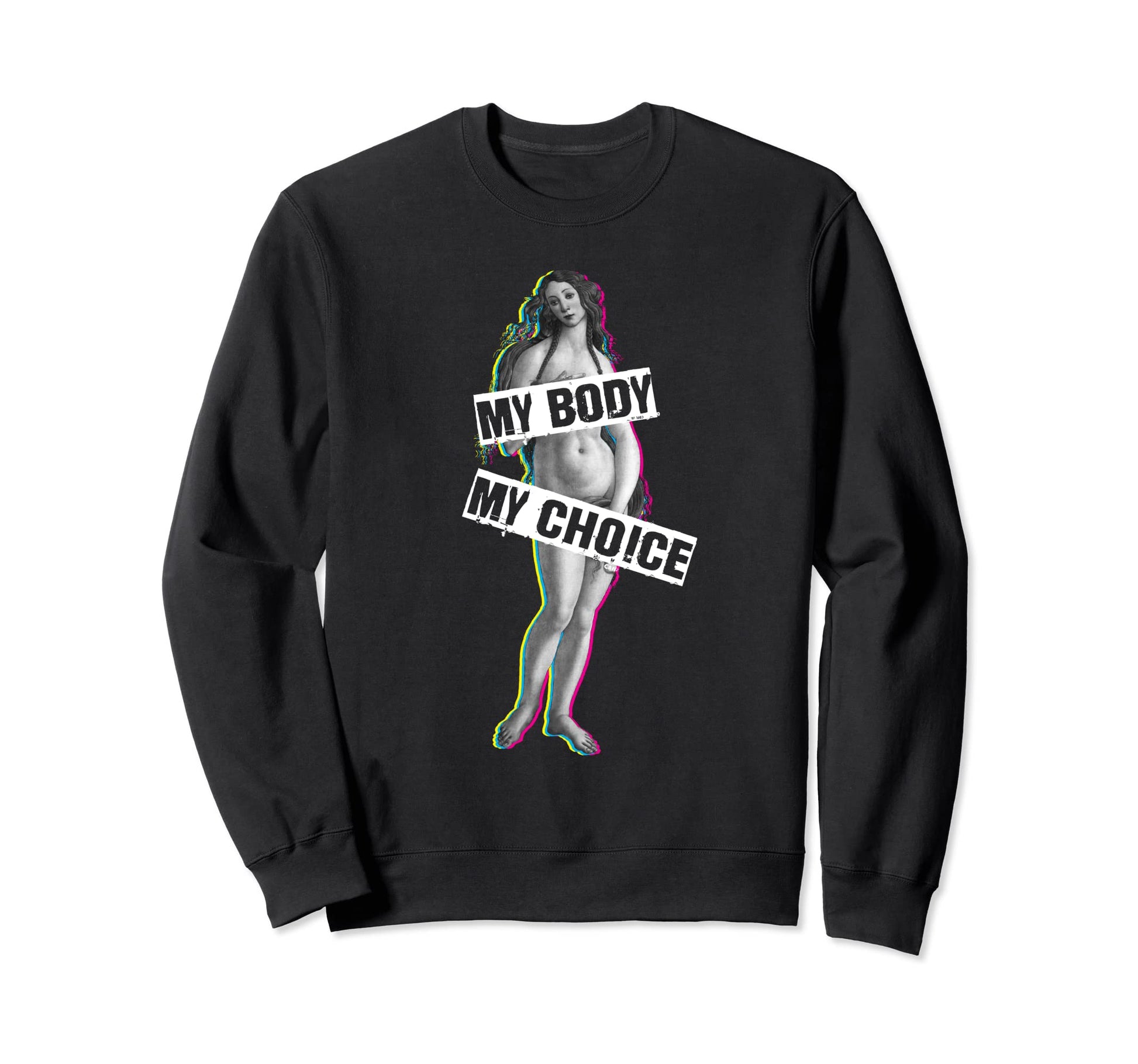 My Body My Choice Birth Venus Sweatshirt - Novelty Apparel for Adults - T-Shirt, Sweatshirt, Hoodie