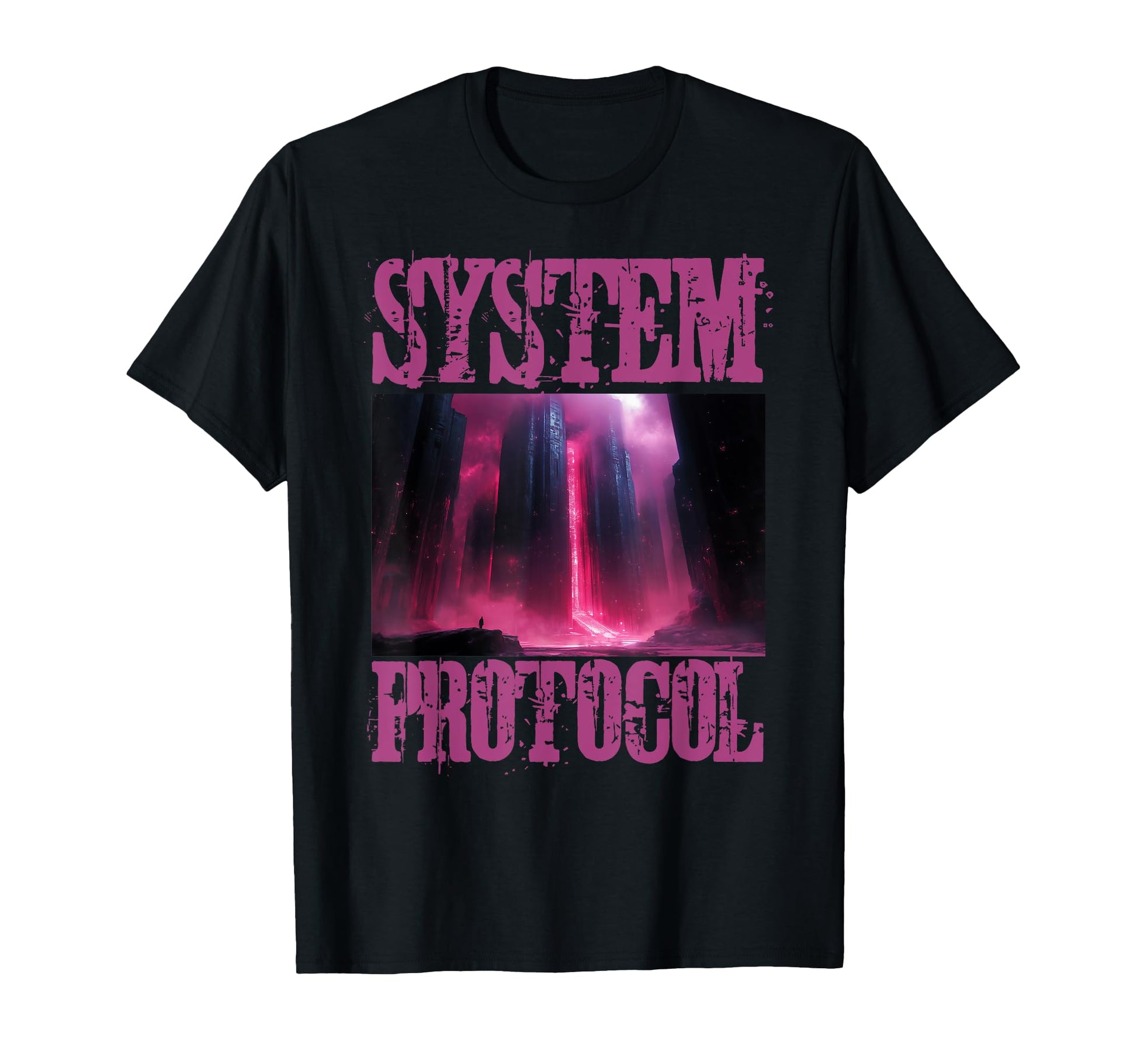 Dystopian Cityscape Vaporwave Aesthetics T-Shirt - Streetwear Style Unisex - T-Shirt, Sweatshirt, Hoodie