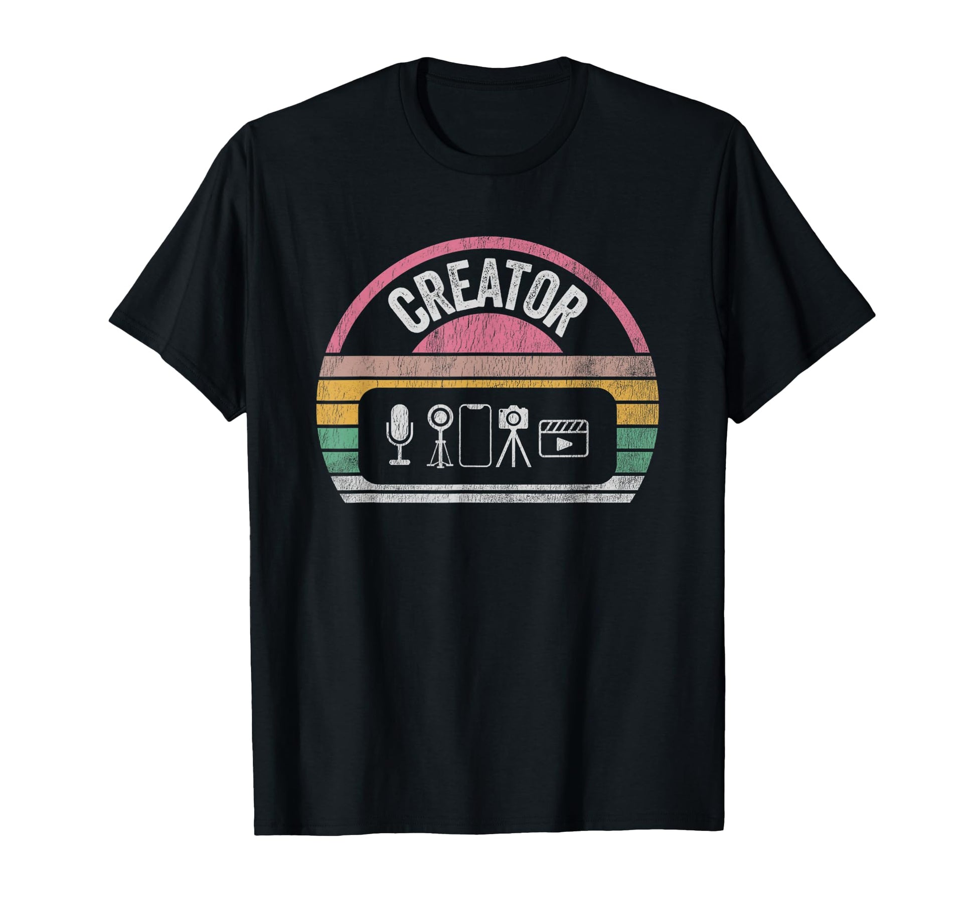 Content Creator Vlogger Influencer Sunset T-Shirt - Custom Art Print Unisex - T-Shirt, Sweatshirt, Hoodie