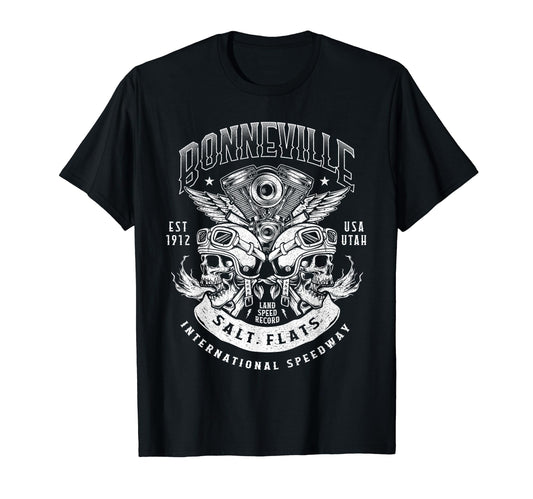 Bonneville Salt Flats Motorcycle T-Shirt - Novelty Apparel for Adults - T-Shirt, Sweatshirt, Hoodie