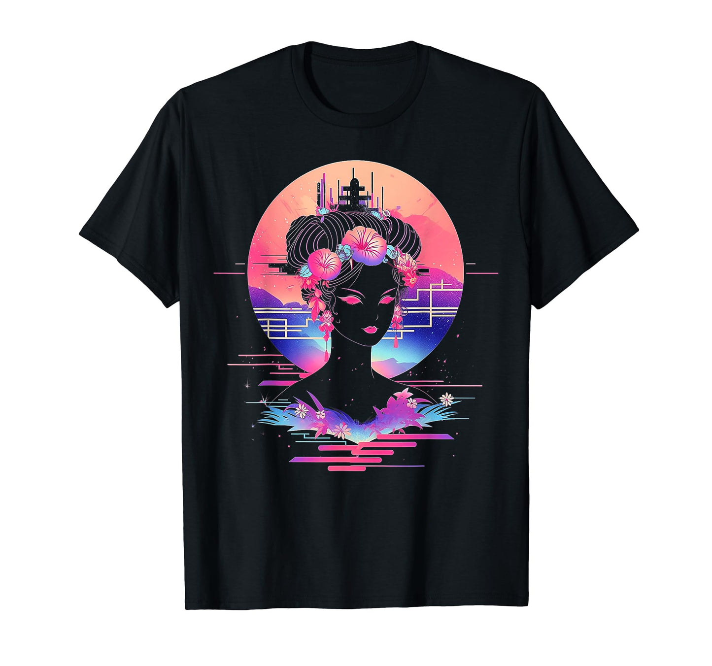 Vaporwave Geisha 80S Synthwave 29 T-Shirt - Streetwear Style Unisex - T-Shirt, Sweatshirt, Hoodie