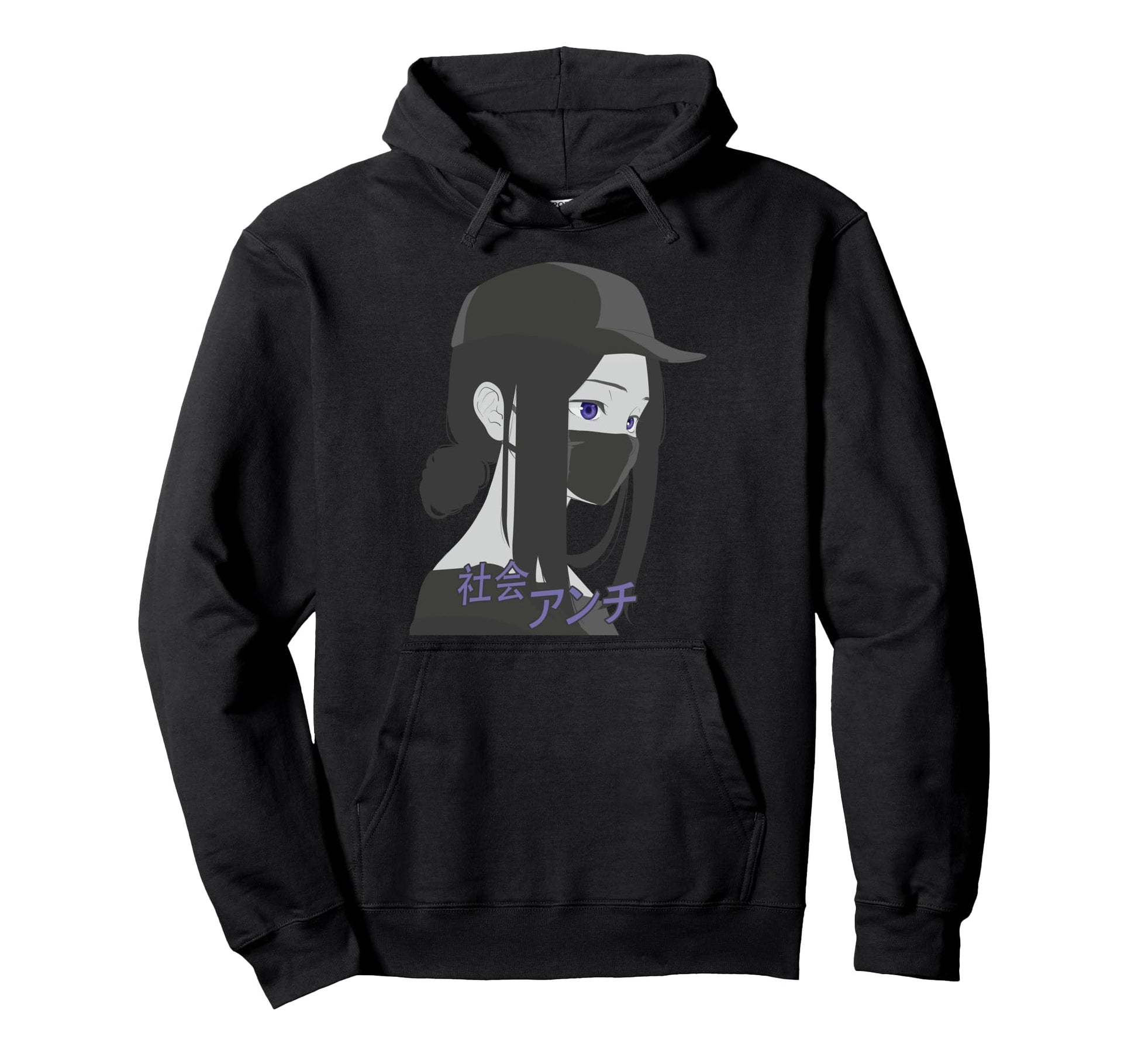 Dark Anime Anti Social Japanese Hoodie - Streetwear Style for Adults - T-Shirt, Sweatshirt, Hoodie