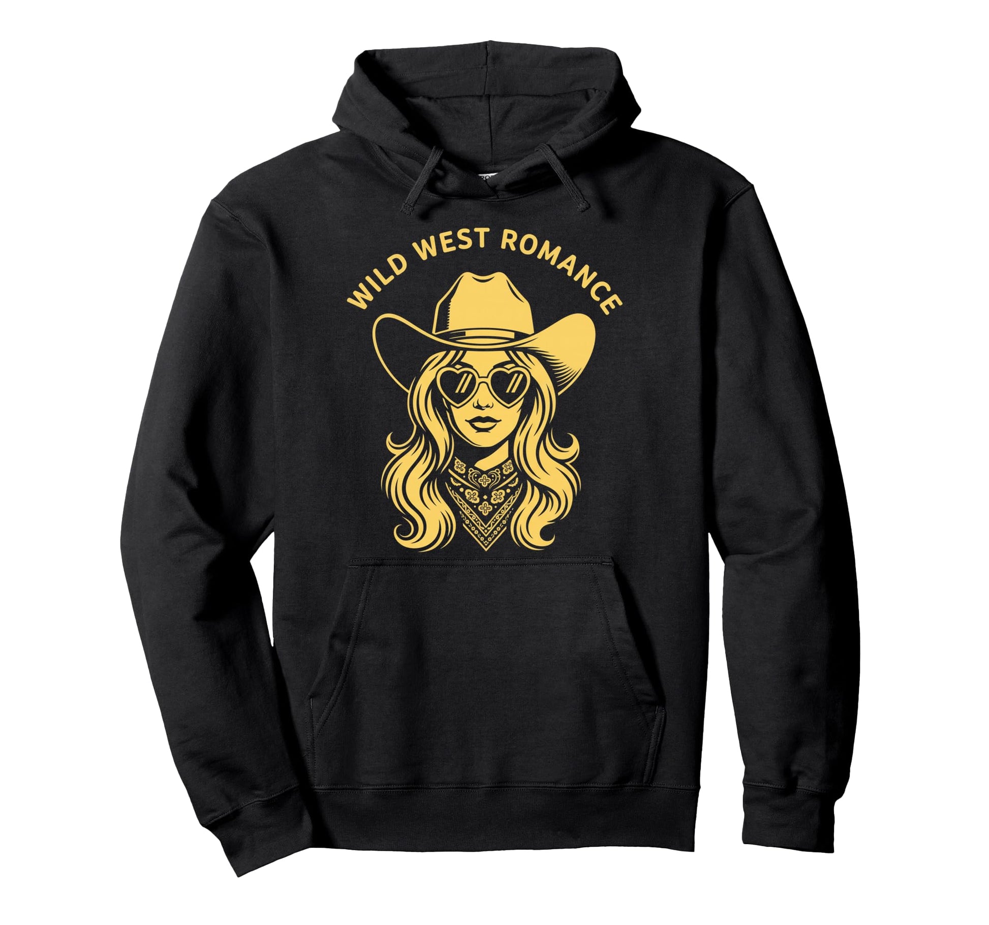 Wild West Romance Cowgirl Valentine Hoodie - Fun Novelty Design Men Women - T-Shirt, Sweatshirt, Hoodie