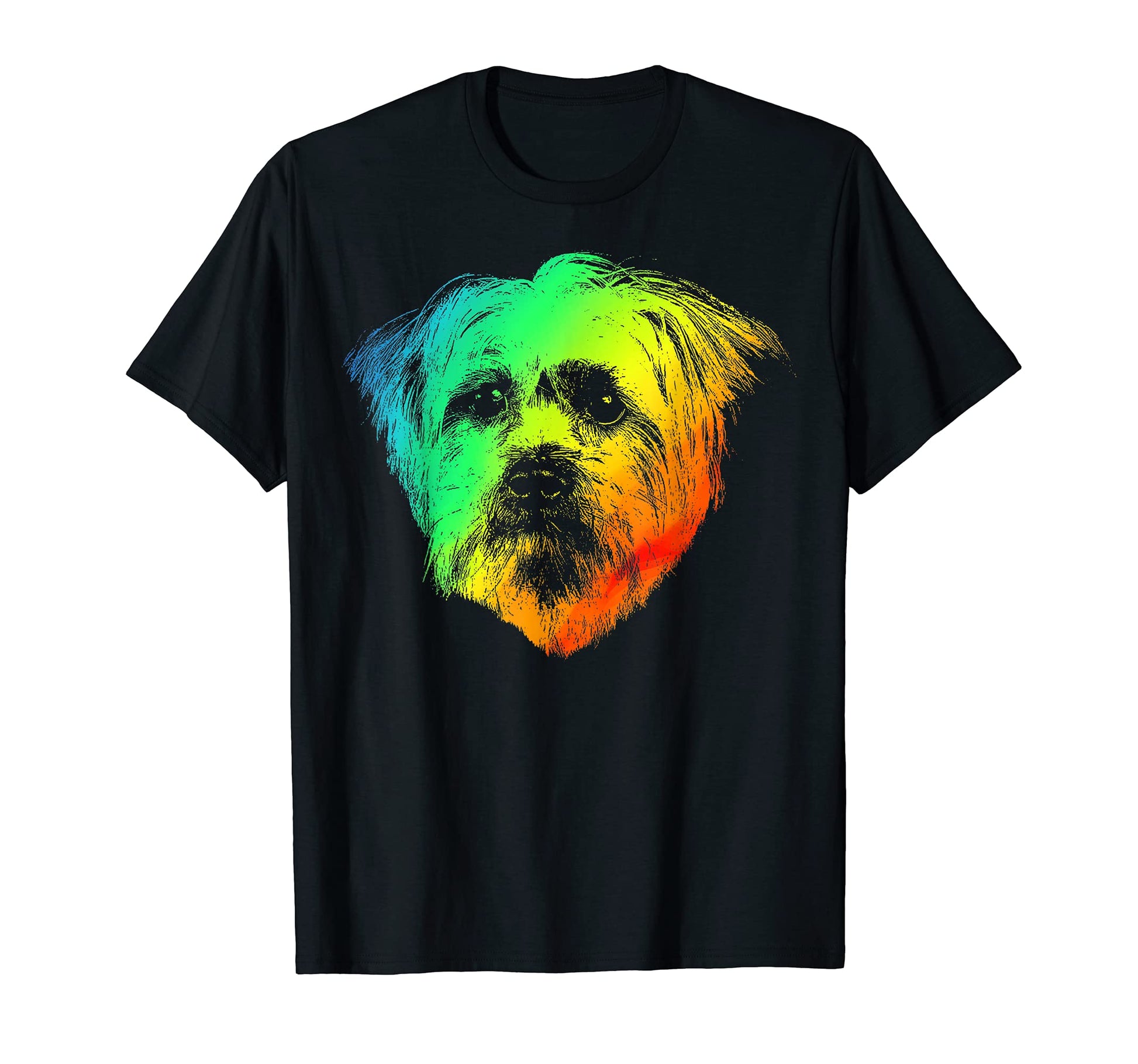 Shorkie Colorful Rainbow T-Shirt - Unique Graphic Men Women - T-Shirt, Sweatshirt, Hoodie