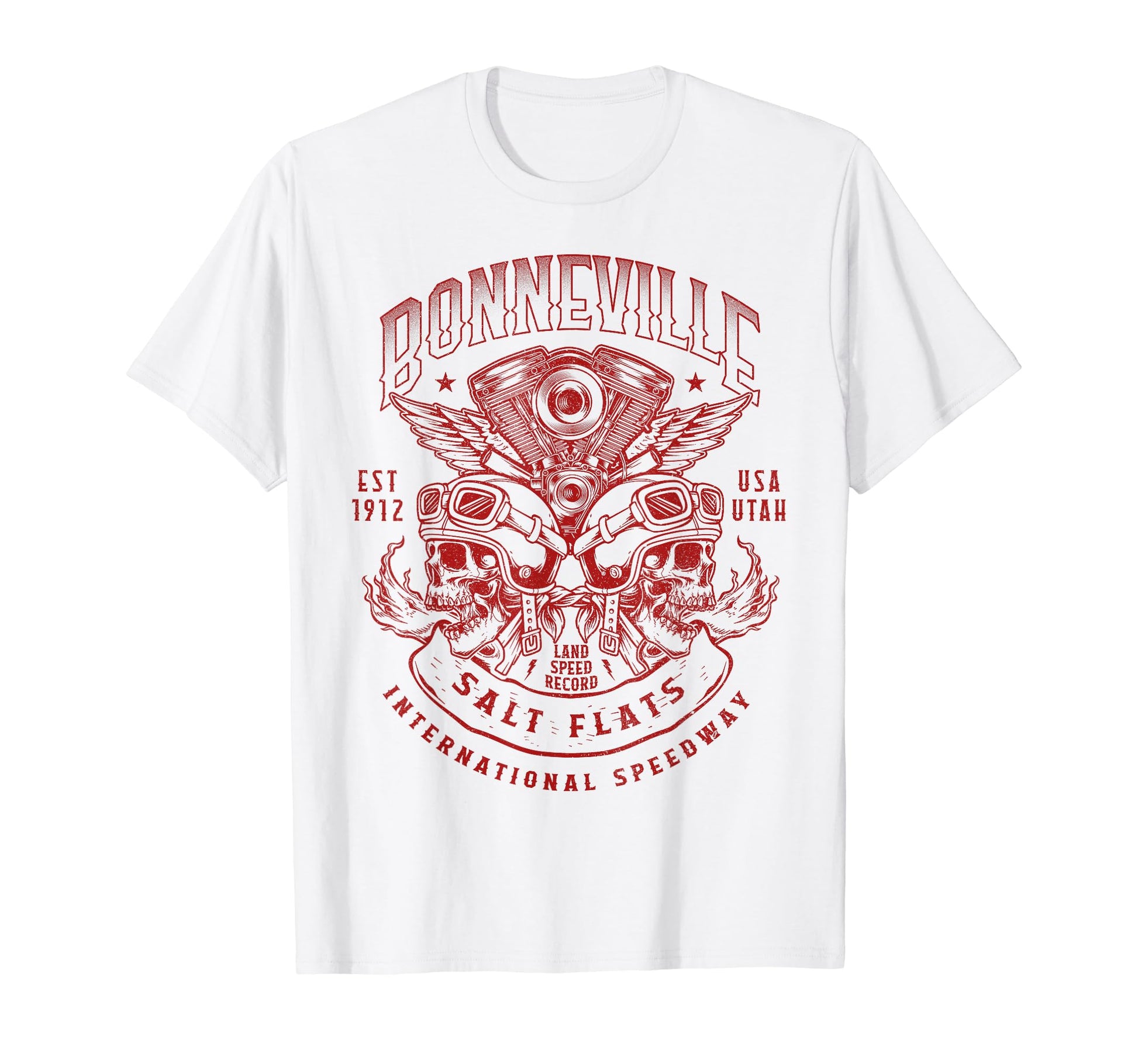 Bonneville Salt Flats Motorcycle Racing T-Shirt - Minimalist Print Unisex - T-Shirt, Sweatshirt, Hoodie