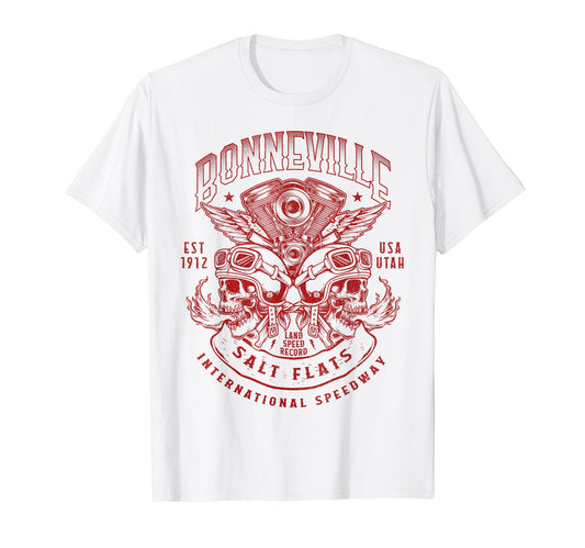 Bonneville Salt Flats Motorcycle Racing T-Shirt - Minimalist Print Unisex - T-Shirt, Sweatshirt, Hoodie