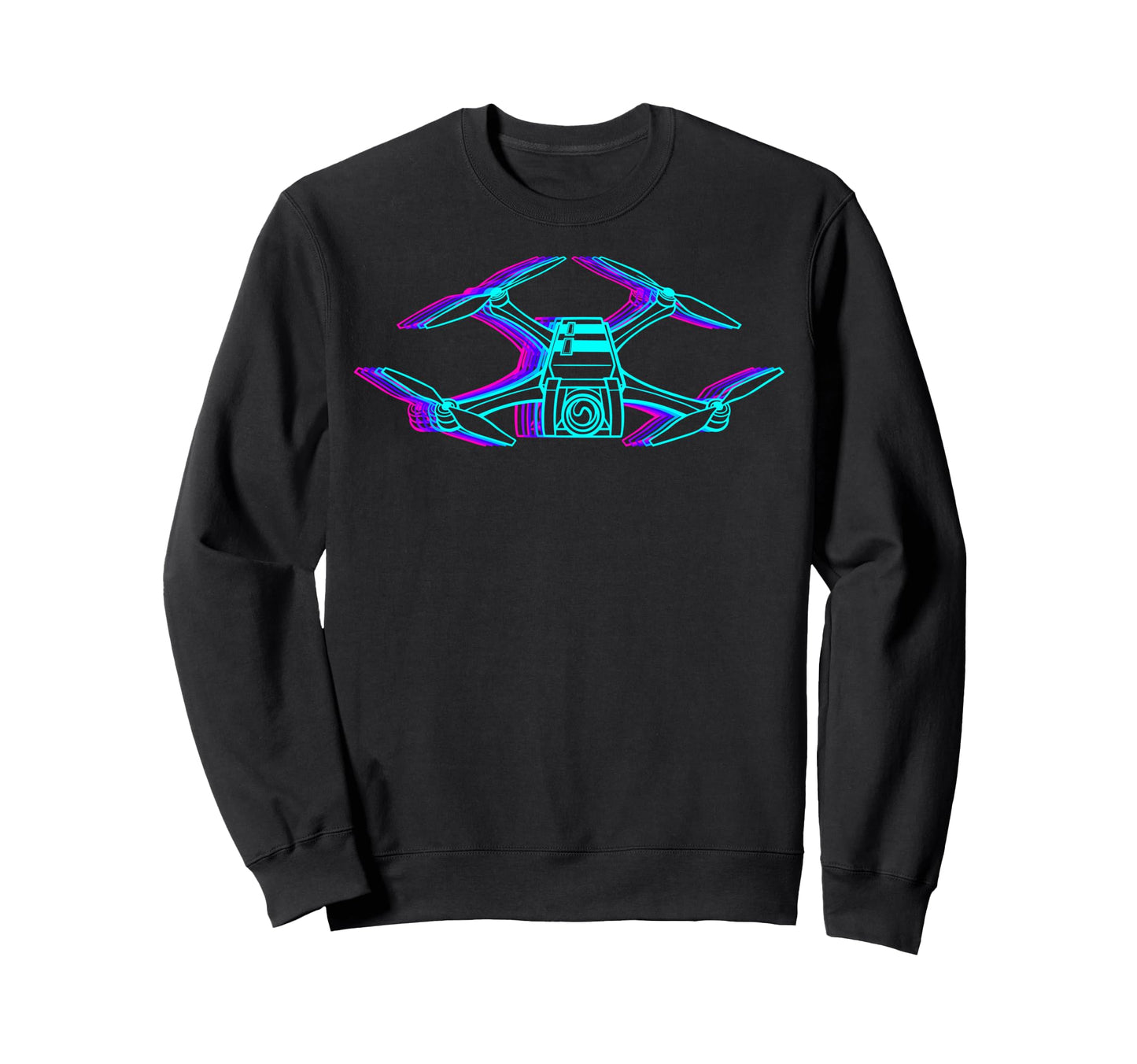 Drone Pilot Quadcopter Rc Vaporwave Sweatshirt - Unique Graphic for Adults - T-Shirt, Sweatshirt, Hoodie