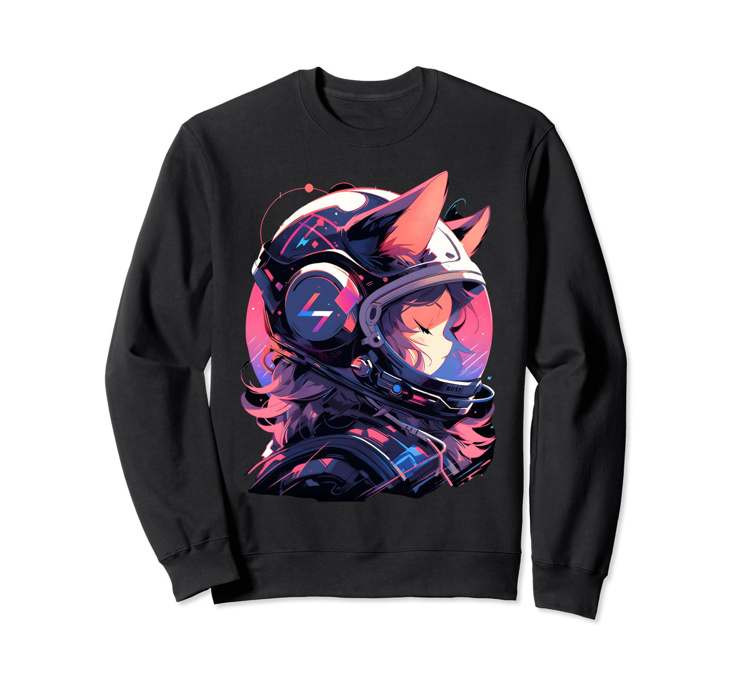 80S 90S Aesthetic Vaporwave Space Cat Sweatshirt - Streetwear Style Unisex - T-Shirt, Sweatshirt, Hoodie