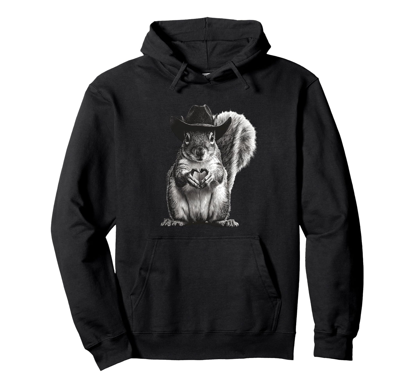 Squirrel Cowboy Rodeo Cowgirl Western Hoodie - Custom Art Print Men Women - T-Shirt, Sweatshirt, Hoodie
