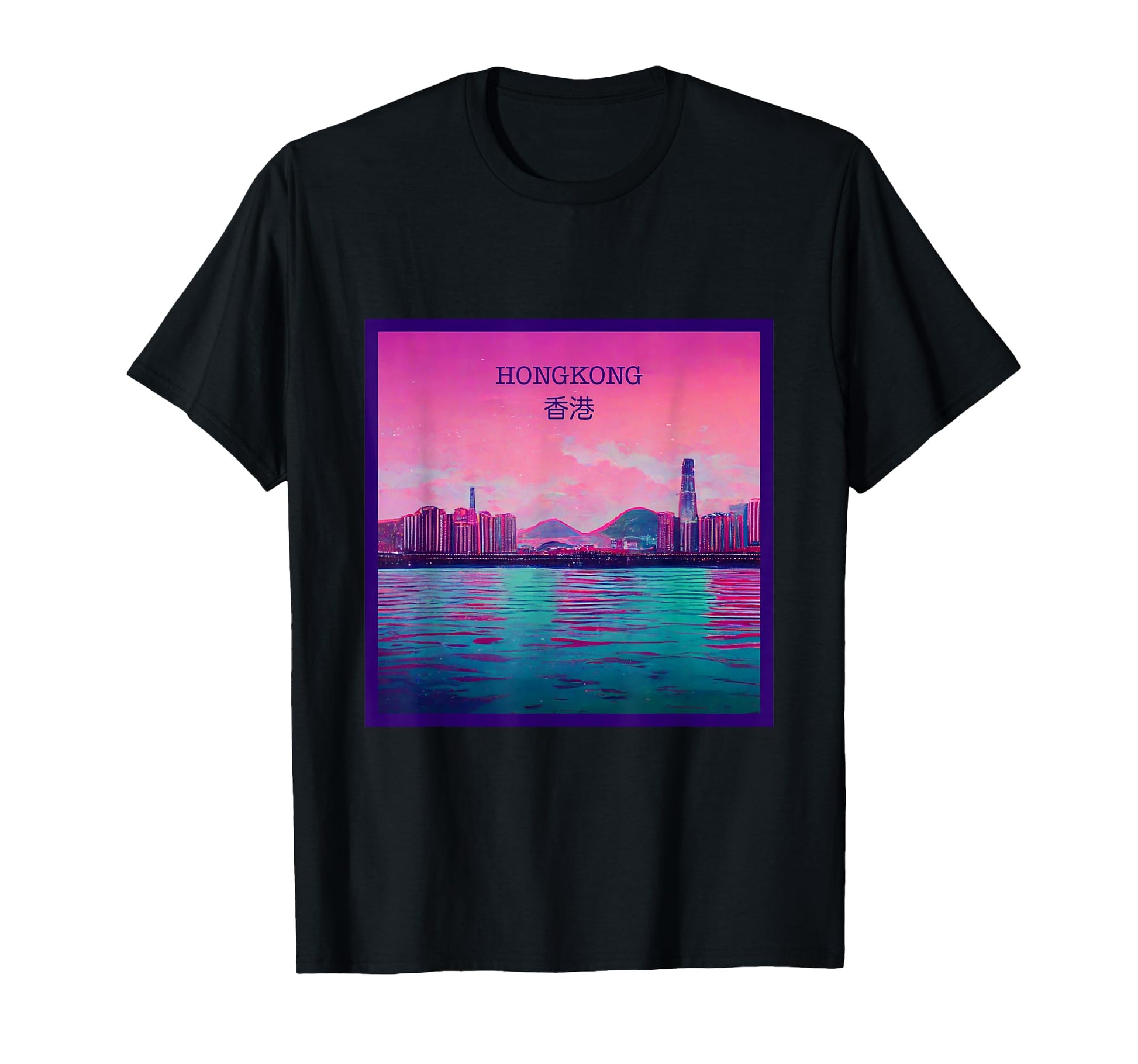 Vaporwave City Hongkong Aesthetic T-Shirt - Fun Novelty Design Unisex - T-Shirt, Sweatshirt, Hoodie