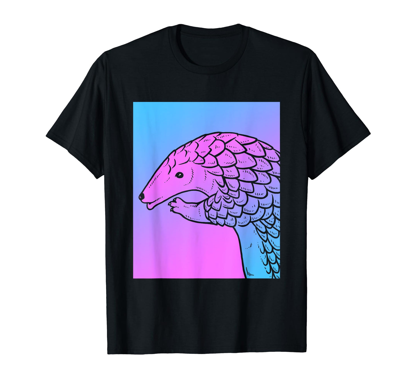 Vaporwave Pangolin Aesthetic Pastel T-Shirt - Fun Novelty Design Men Women - T-Shirt, Sweatshirt, Hoodie
