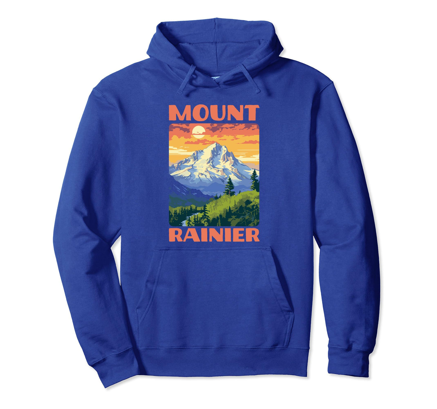 Mount Rainier National Park Hoodie - Minimalist Print for Adults - T-Shirt, Sweatshirt, Hoodie