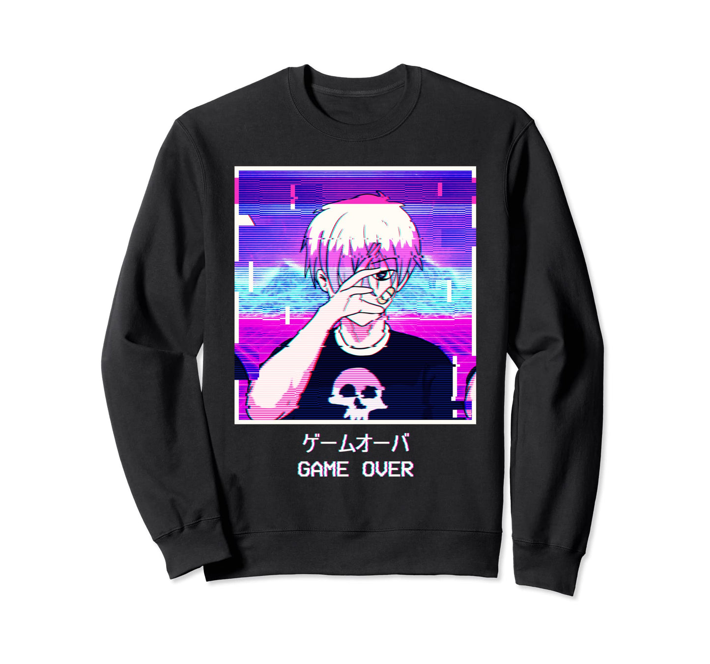 Anime Game Over Japanese Sweatshirt - Casual Everyday Wear Unisex - T-Shirt, Sweatshirt, Hoodie