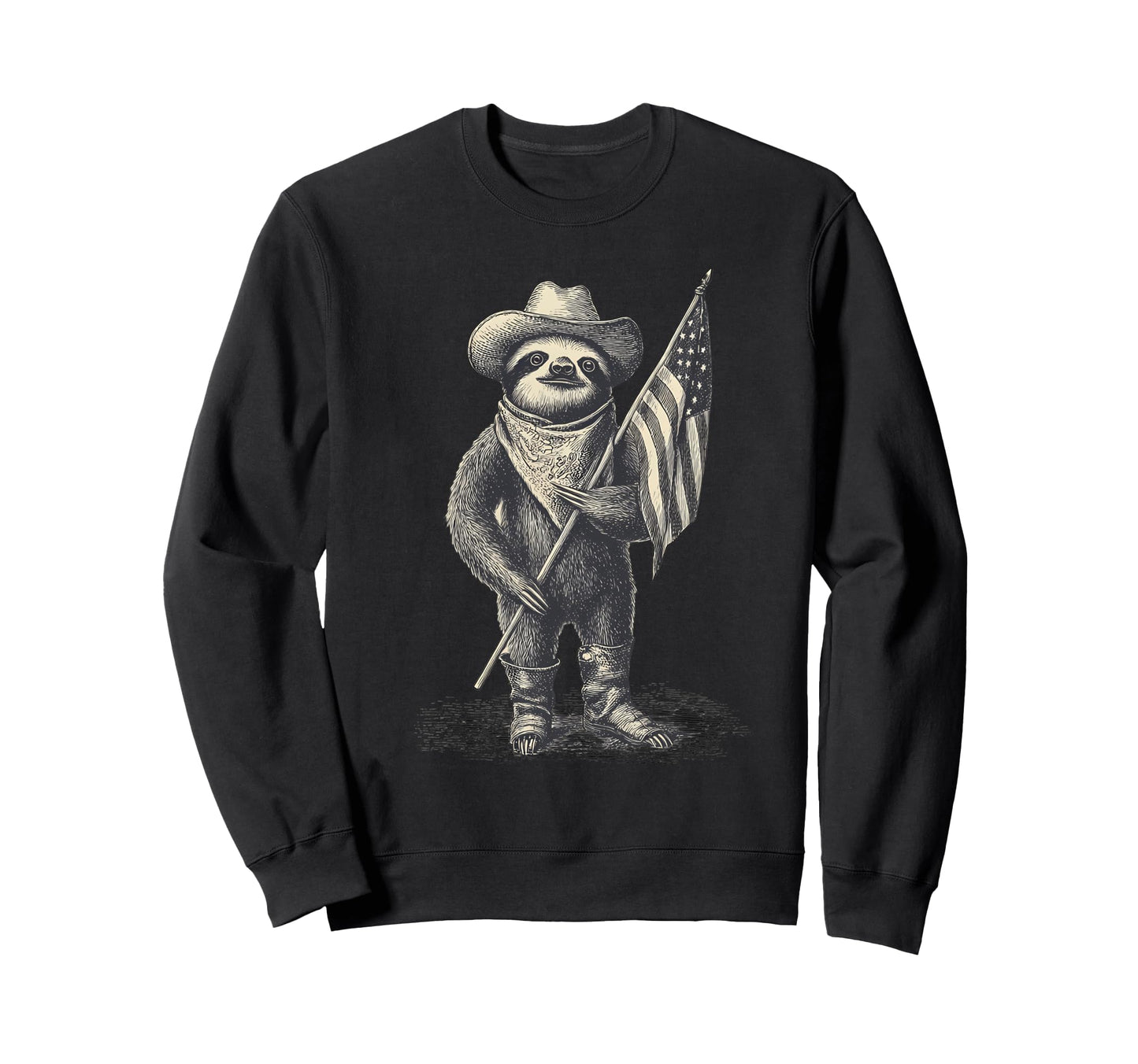 Sloth Cowboy Rodeo Cowgirl Western Sweatshirt - Trendy Graphic for Adults - T-Shirt, Sweatshirt, Hoodie