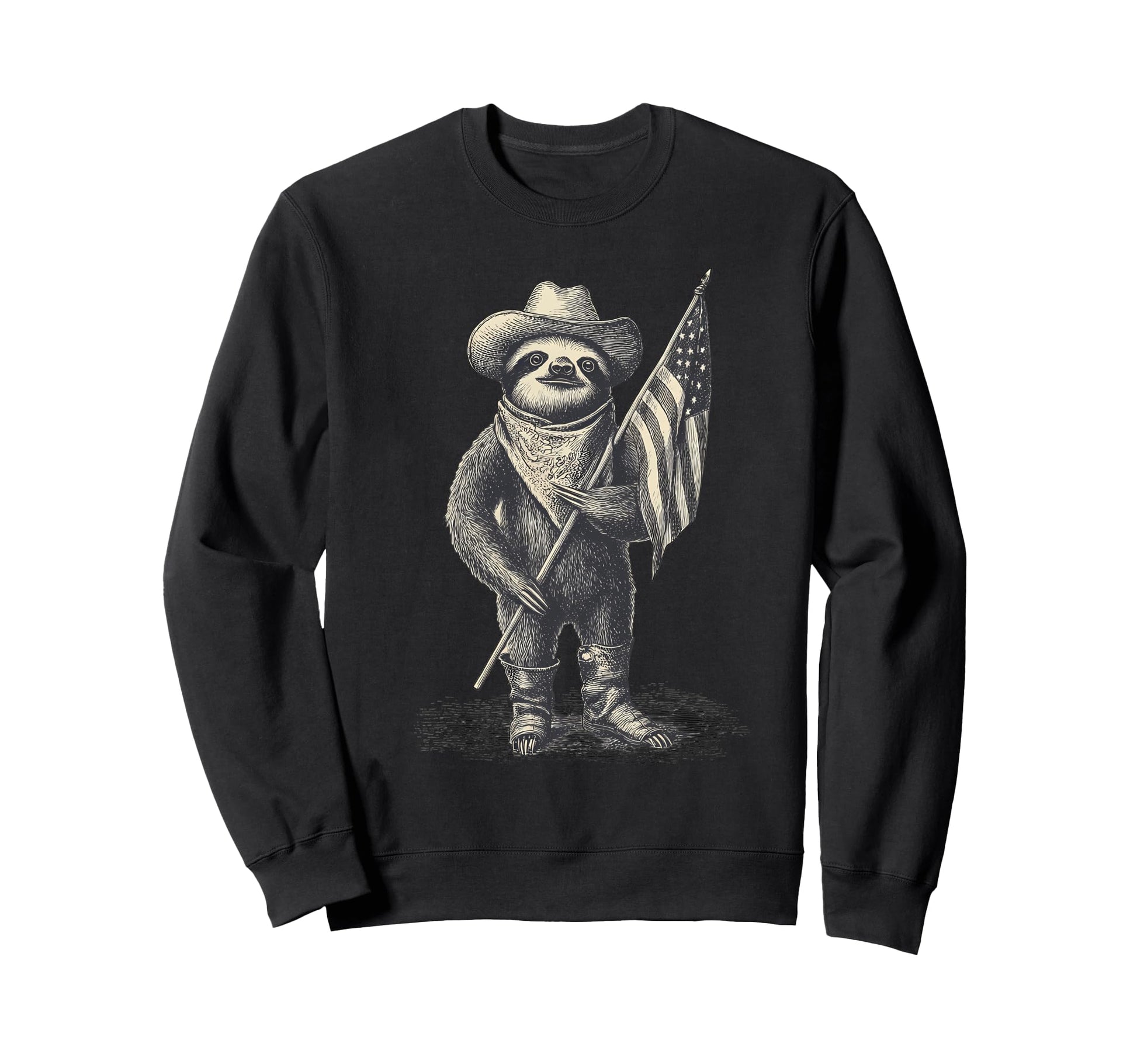 Sloth Cowboy Rodeo Cowgirl Western Sweatshirt - Trendy Graphic for Adults - T-Shirt, Sweatshirt, Hoodie