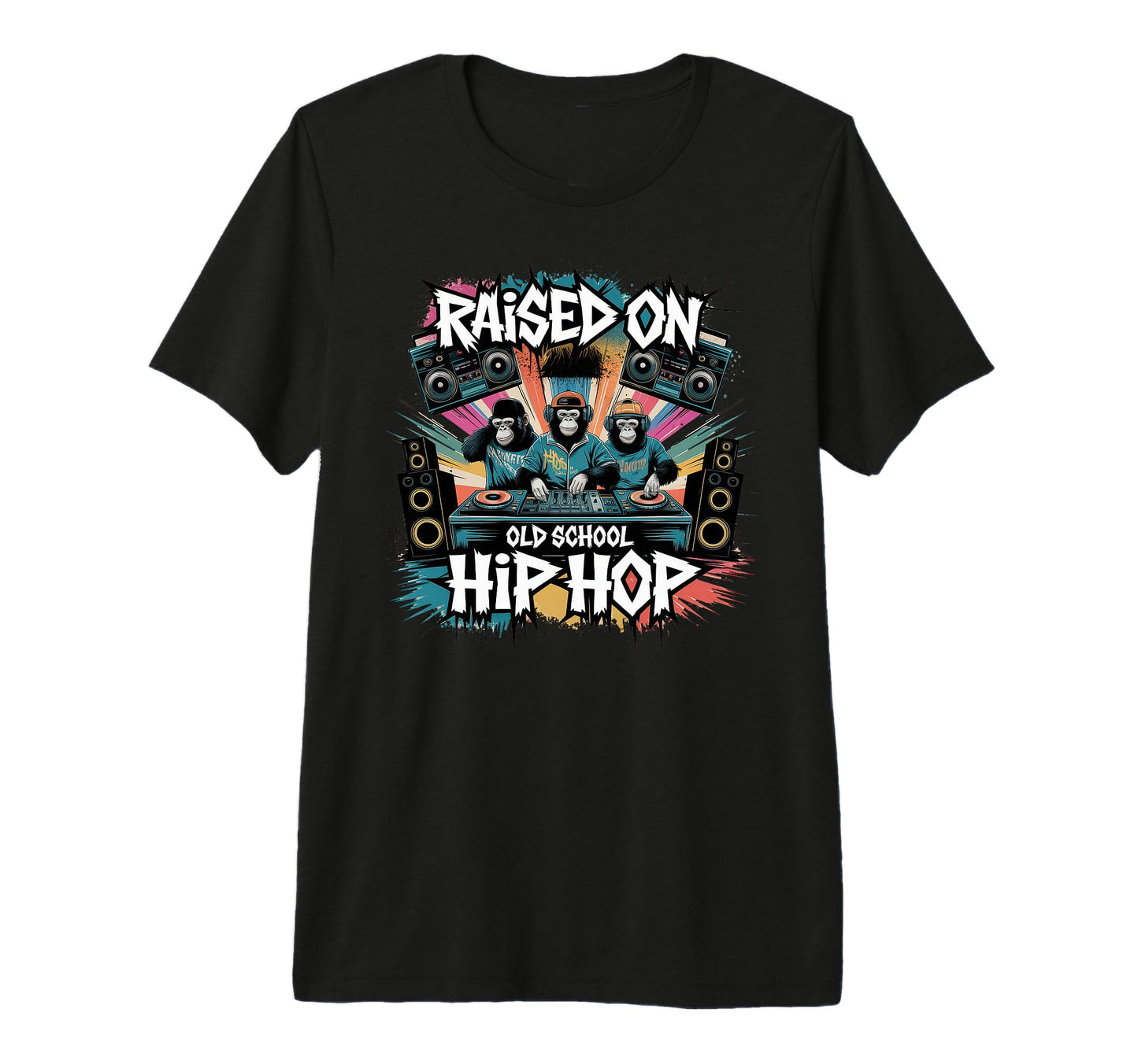 Raised Old School Graffiti Rap Hip Hop T-Shirt - Aesthetic Graphic Unisex - T-Shirt, Sweatshirt, Hoodie