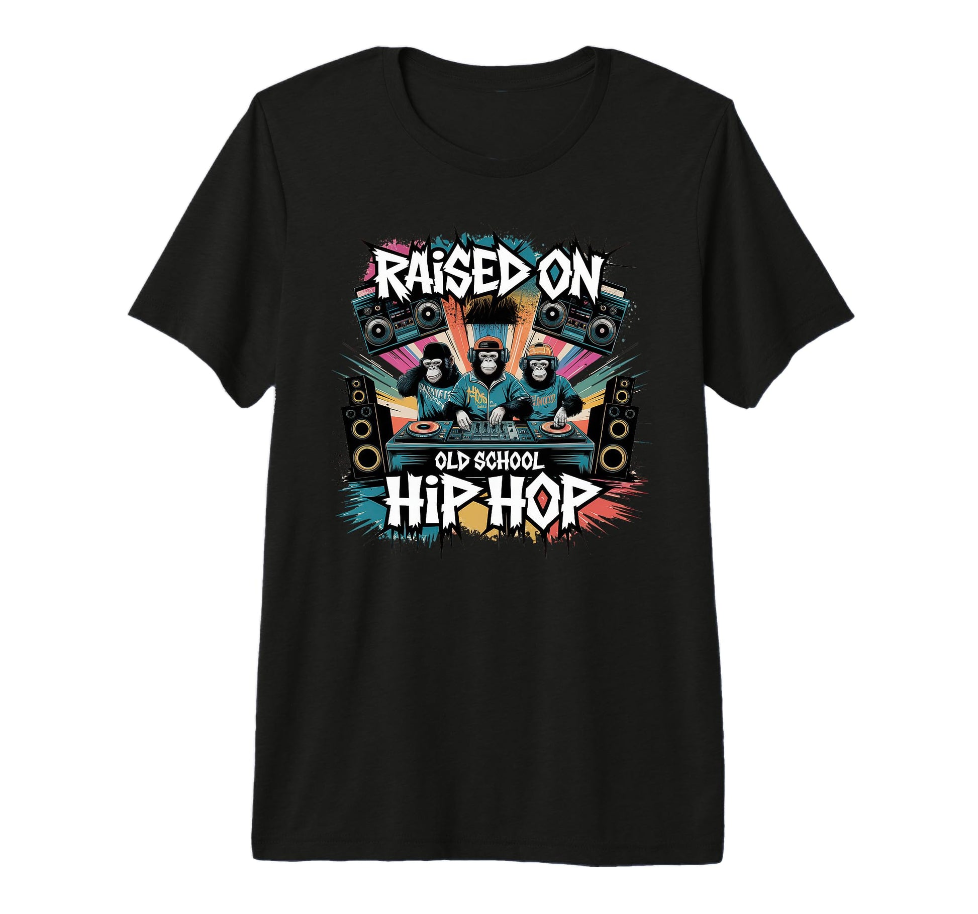 Raised Old School Graffiti Rap Hip Hop T-Shirt - Aesthetic Graphic Unisex - T-Shirt, Sweatshirt, Hoodie