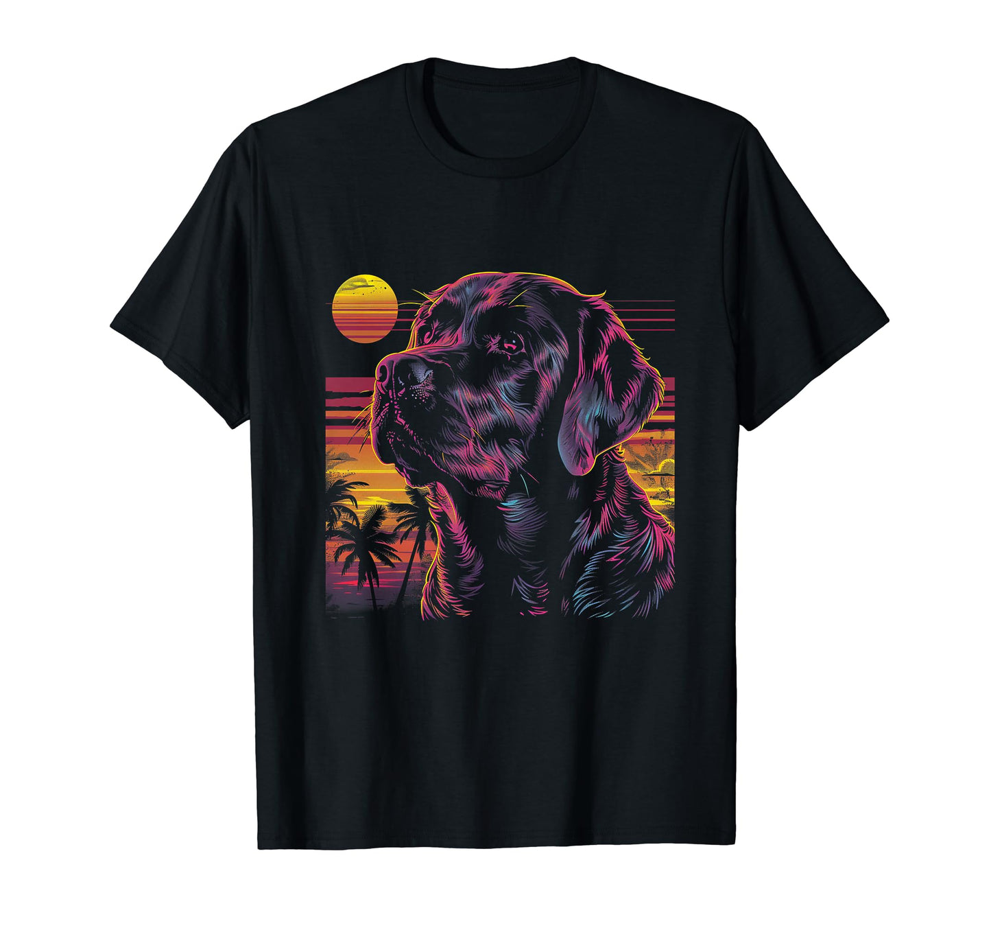 Labrador Retriever Dog Vaporwave Retrowave T-Shirt - Unique Graphic Unisex - T-Shirt, Sweatshirt, Hoodie