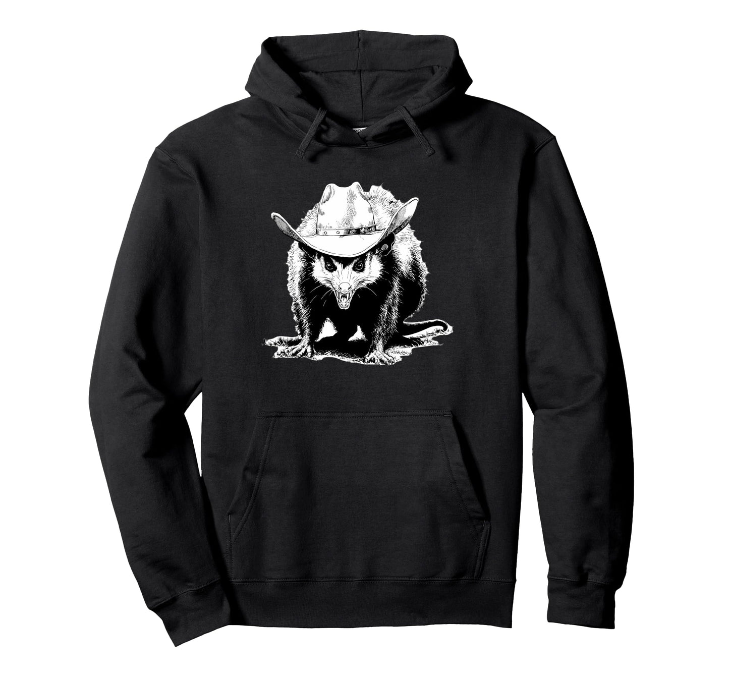 Country Cowboy Opossum Rodeo Cowgirl Hoodie - Unique Graphic for Adults - T-Shirt, Sweatshirt, Hoodie