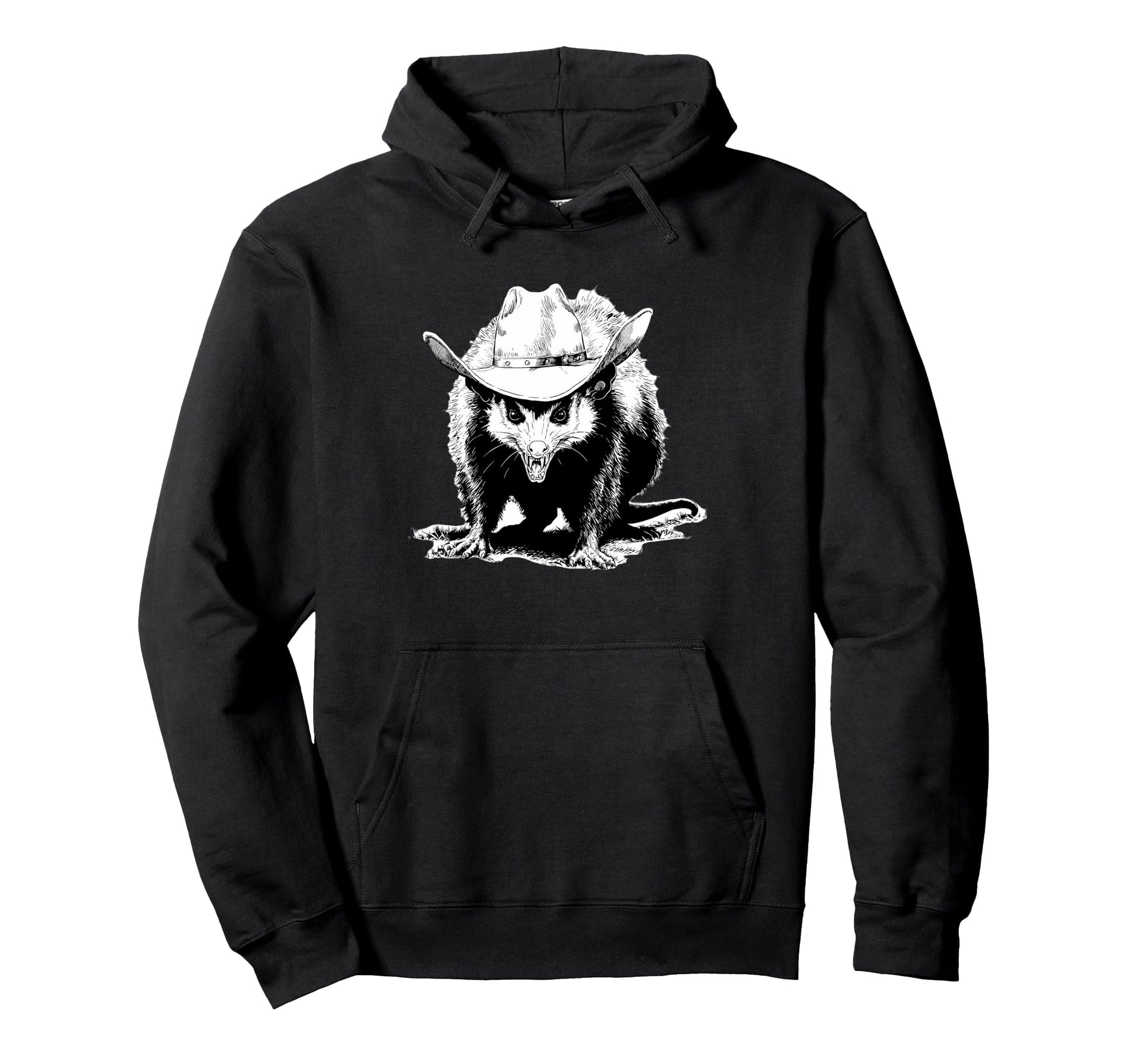 Country Cowboy Opossum Rodeo Cowgirl Hoodie - Unique Graphic for Adults - T-Shirt, Sweatshirt, Hoodie