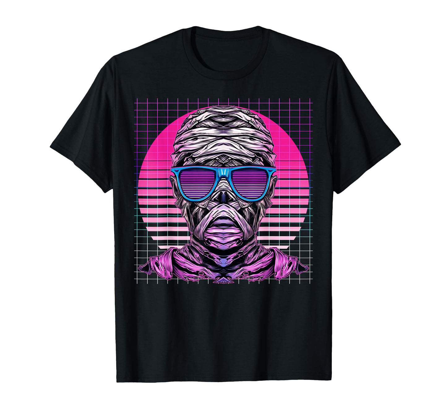 Mummy Sunglasses Halloween Vaporwave T-Shirt - Fun Novelty Design Unisex - T-Shirt, Sweatshirt, Hoodie