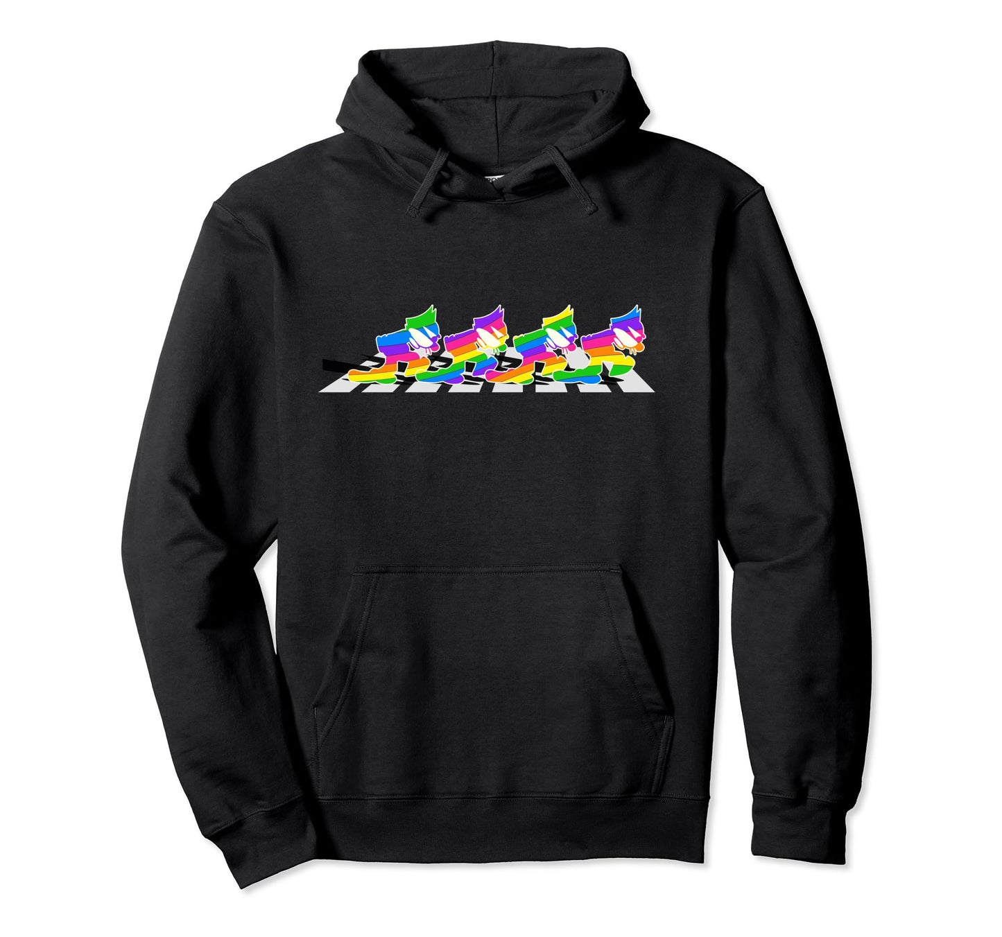 Felix Cat Cartoon Walking London Road Hoodie - Aesthetic Graphic Men Women - T-Shirt, Sweatshirt, Hoodie