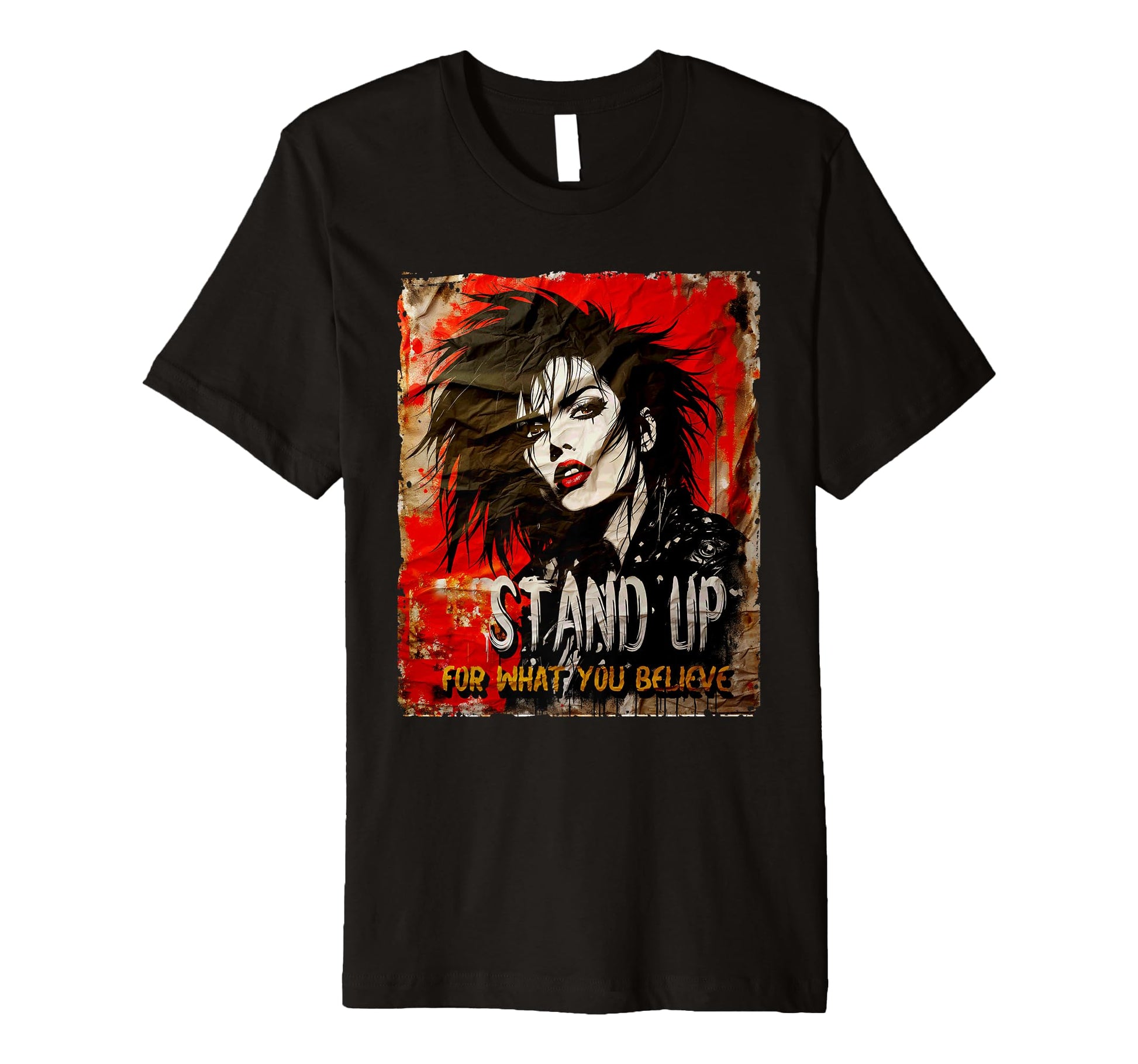 Punk 90S Grunge Distressed Street Art T-Shirt - Custom Art Print Men Women - T-Shirt, Sweatshirt, Hoodie