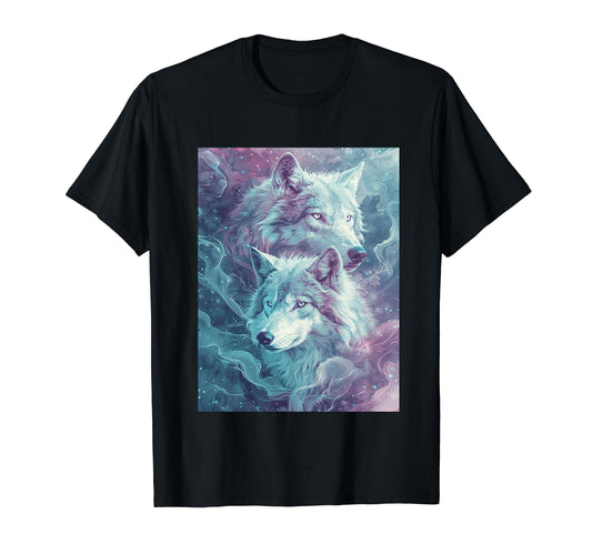 Boho Mystic Wolf Art T-Shirt - Graphic Print Men Women - T-Shirt, Sweatshirt, Hoodie