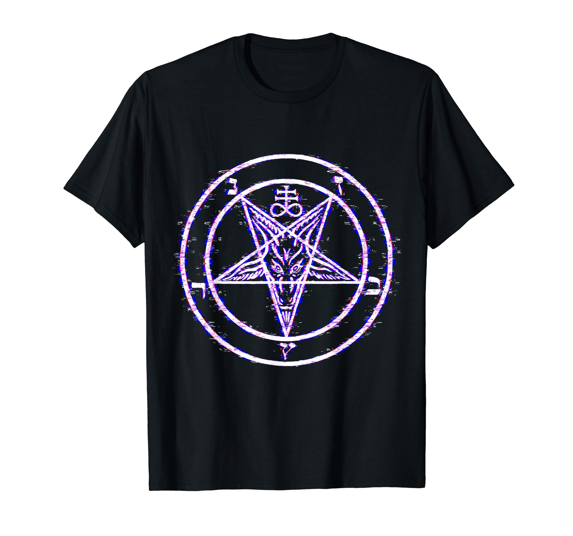 Satan Pentagram Baphomet Vaporwave T-Shirt - Custom Art Print for Adults - T-Shirt, Sweatshirt, Hoodie