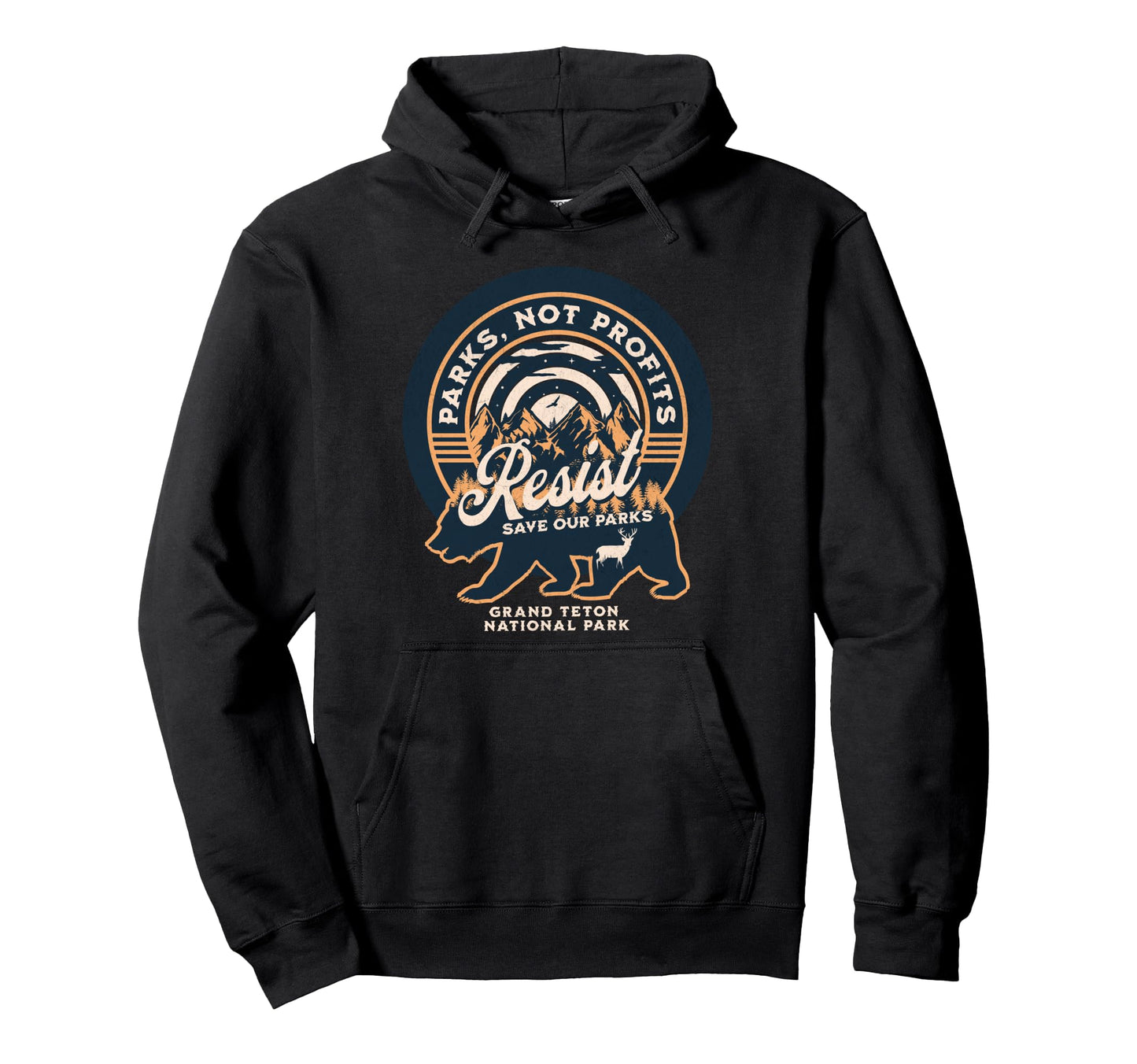 Resist Denali National Parks Not Hoodie - Novelty Apparel Men Women - T-Shirt, Sweatshirt, Hoodie