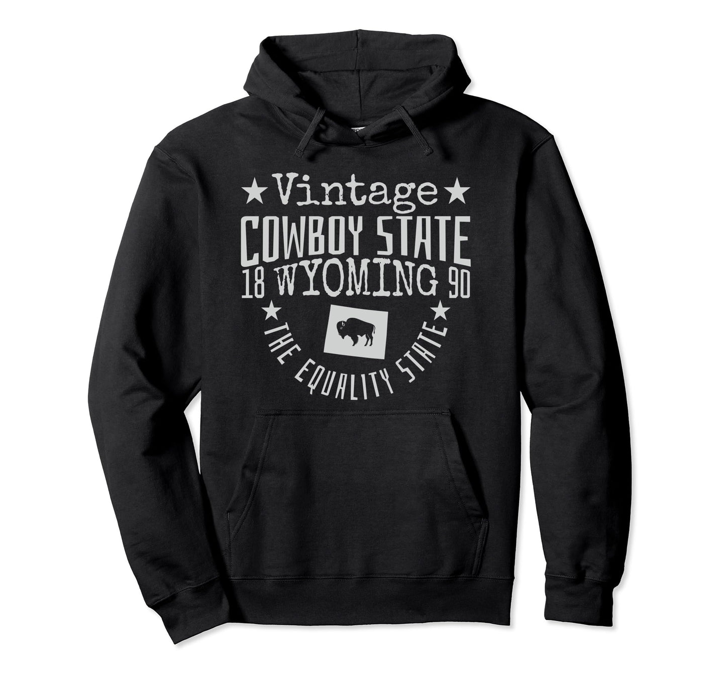 Wyoming Equality State Est 1890 Cowboy Hoodie - Custom Art Print Unisex - T-Shirt, Sweatshirt, Hoodie