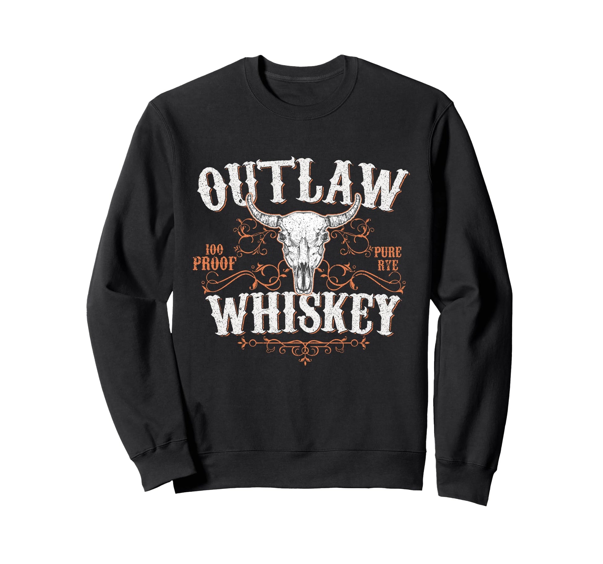 Outlaw Whiskey Country Sweatshirt - Unique Graphic Unisex - T-Shirt, Sweatshirt, Hoodie
