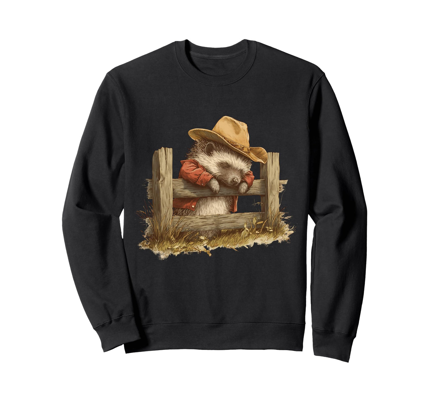 Hedgehog Cowboy Rodeo Cowgirl Sweatshirt - Streetwear Style for Adults - T-Shirt, Sweatshirt, Hoodie
