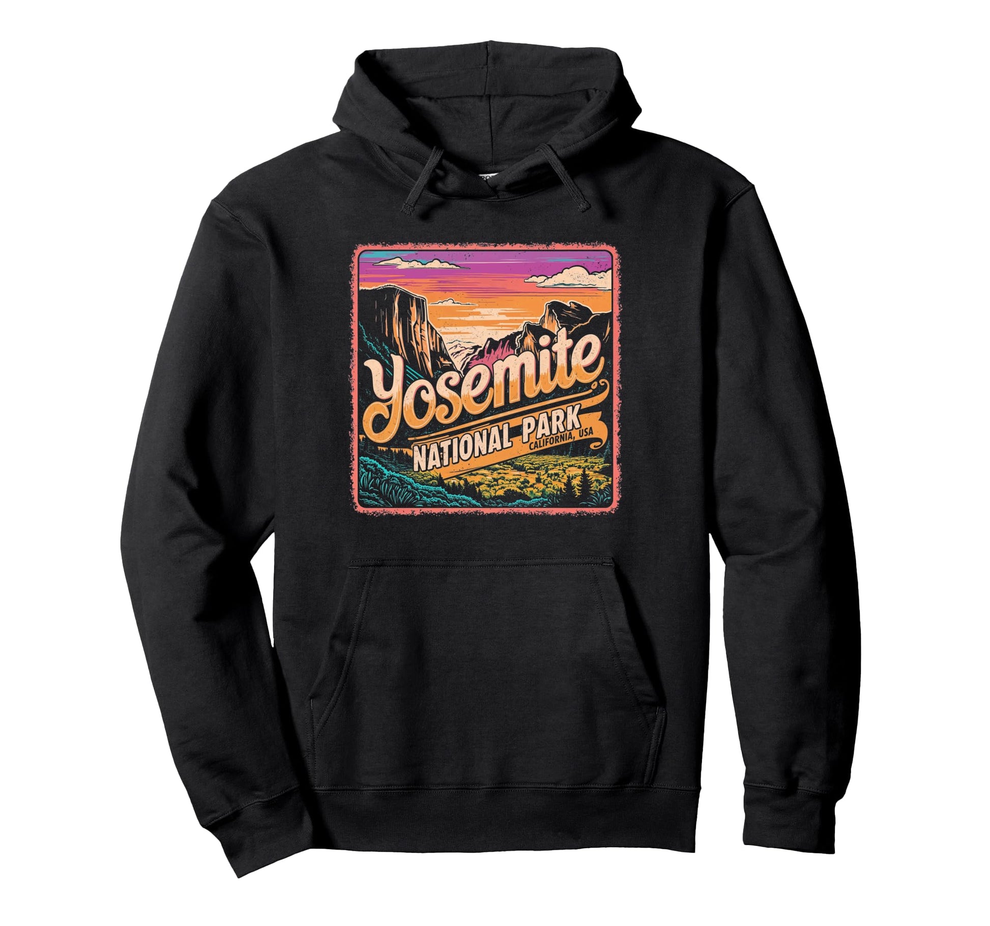 Yosemite National Park Sunset Landscape Hoodie - Streetwear Style Men Women - T-Shirt, Sweatshirt, Hoodie