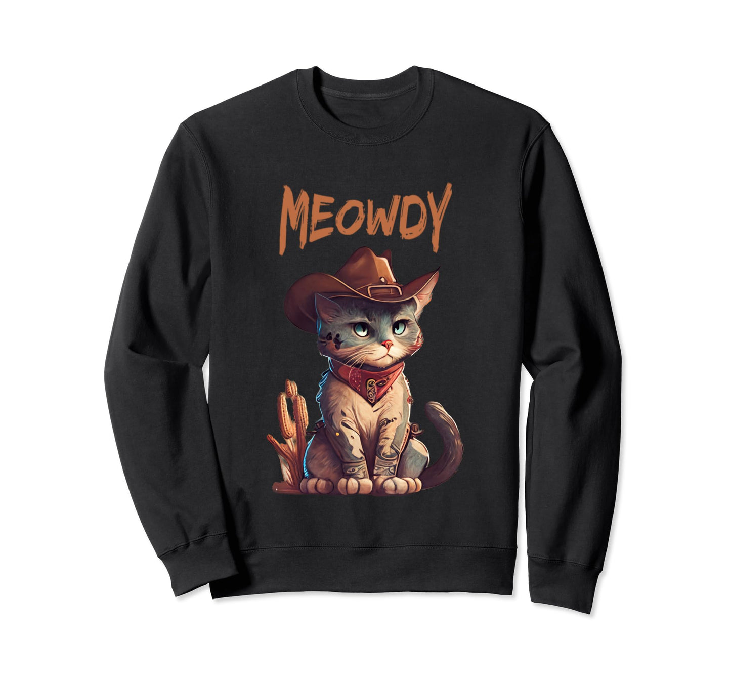 Meowdy Partner Funny Country Music Cat Sweatshirt - Novelty Apparel Unisex - T-Shirt, Sweatshirt, Hoodie