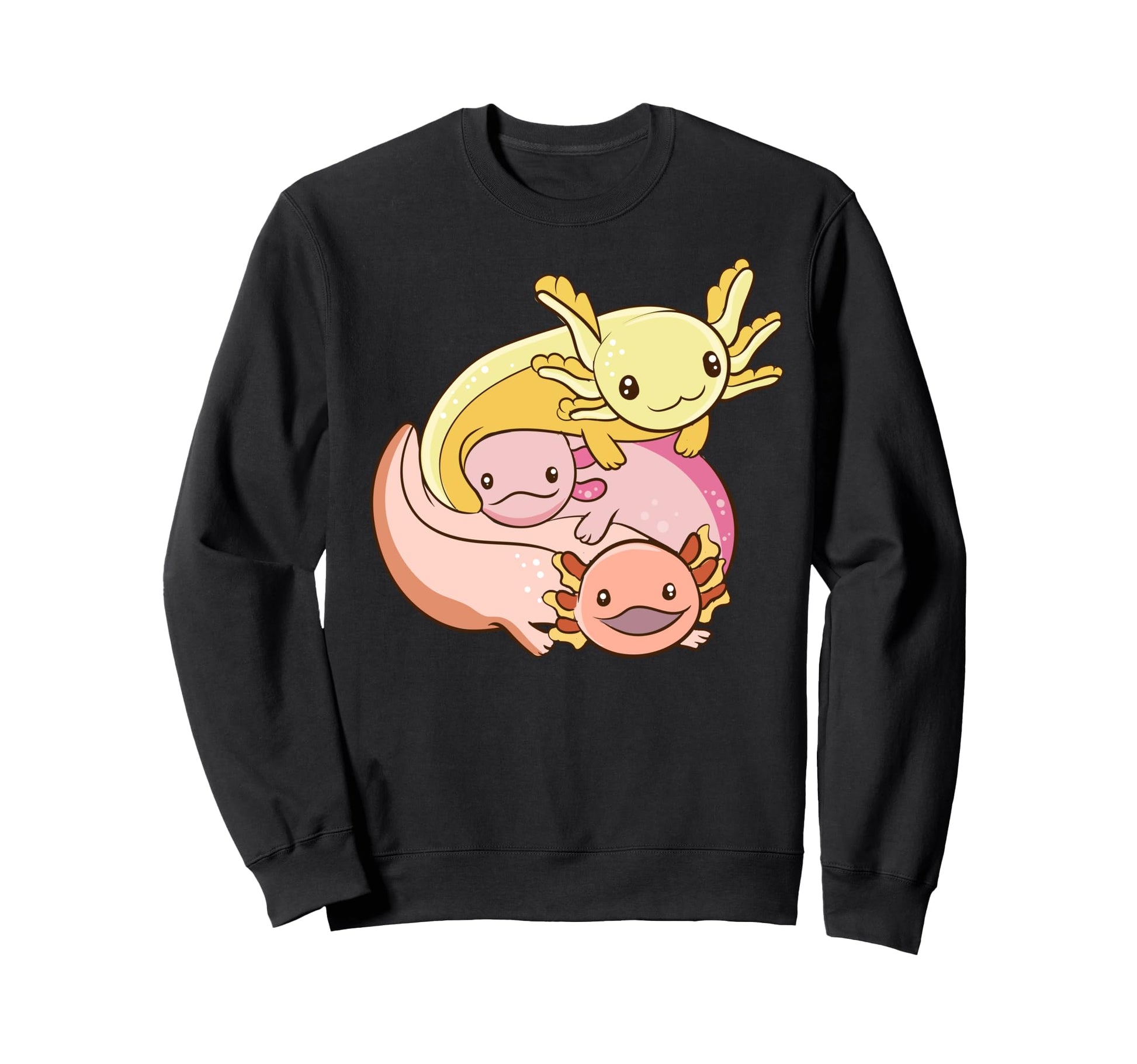 Kawaii Anime Axolotl Axolotls Sweatshirt - Aesthetic Graphic Unisex - T-Shirt, Sweatshirt, Hoodie
