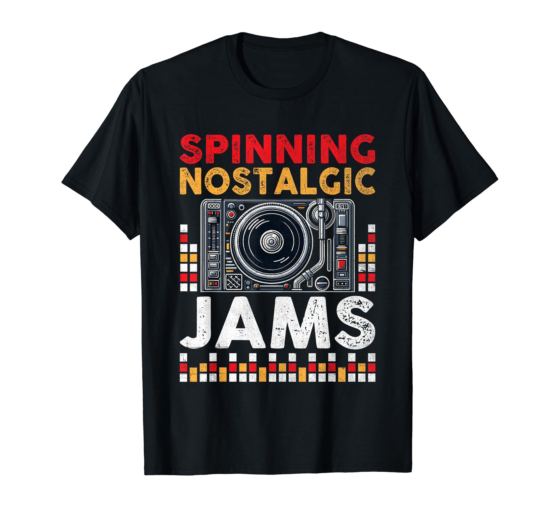 Funny Old School Dj Equipment Table T-Shirt - Graphic Print for Adults - T-Shirt, Sweatshirt, Hoodie