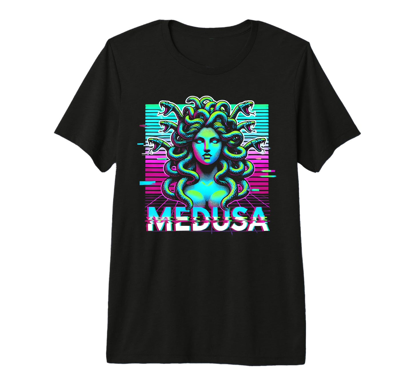 Vaporwave Gorgon Medusa Mythology T-Shirt - Aesthetic Graphic for Adults - T-Shirt, Sweatshirt, Hoodie