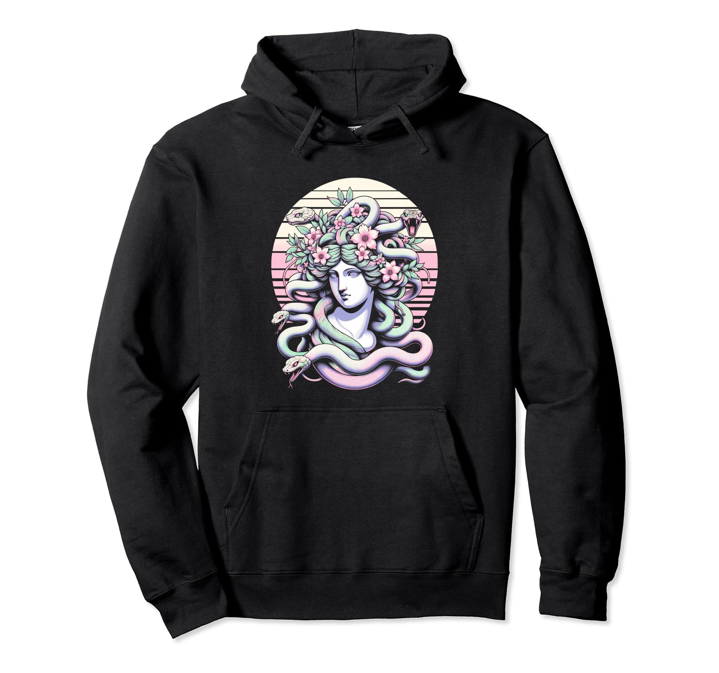 Medusa Statue Otaku Art Vaporwave Hoodie - Minimalist Print Unisex - T-Shirt, Sweatshirt, Hoodie